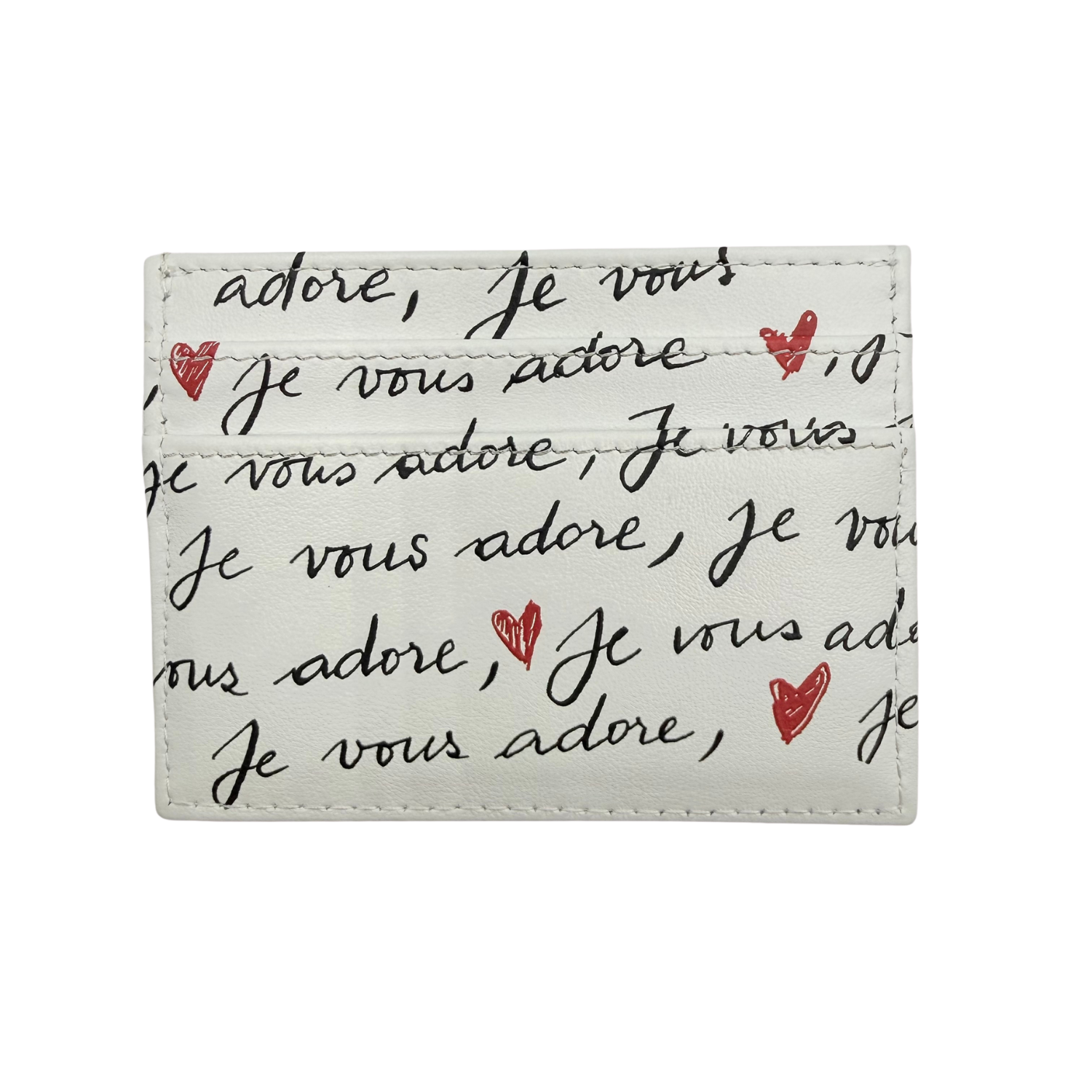 Christian Dior Limited Love Card Holder White Print