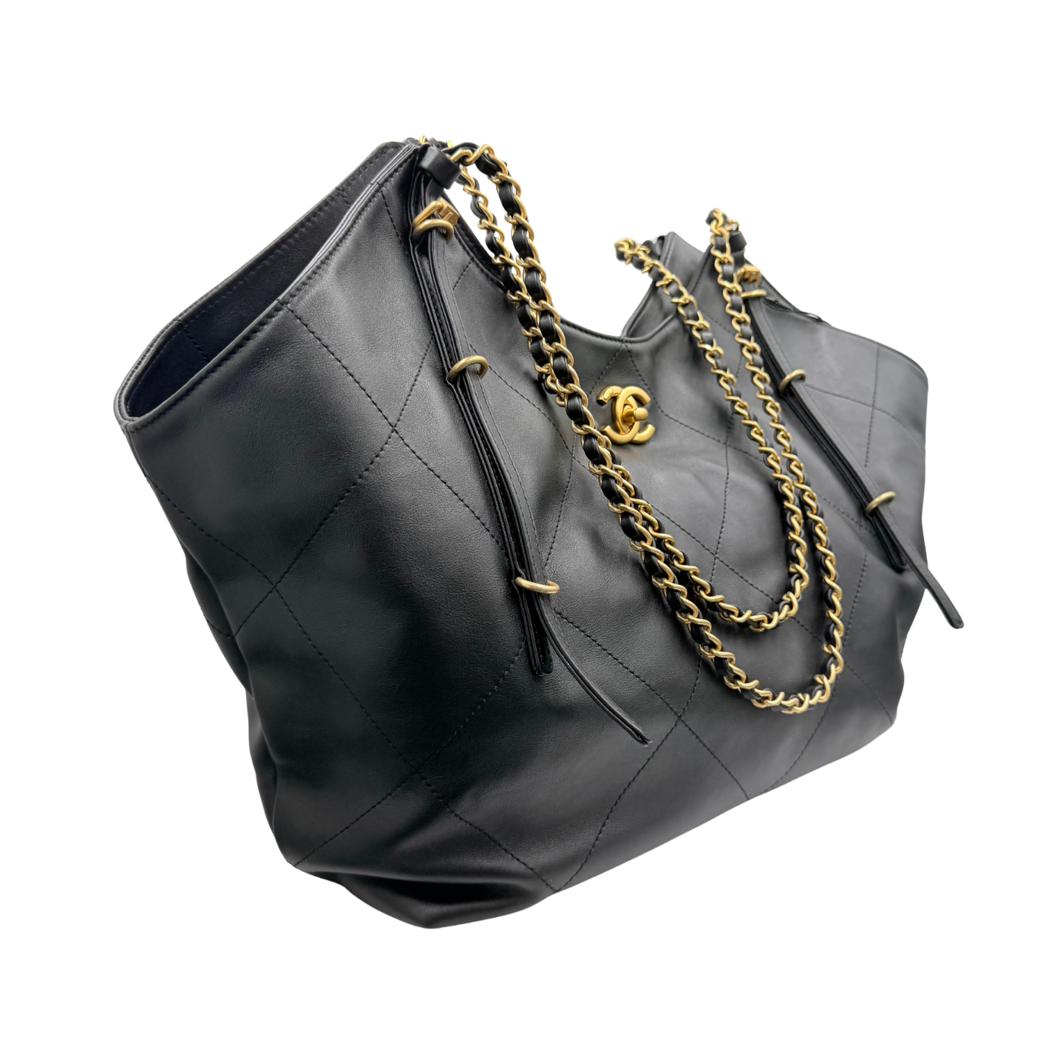 Chanel Medium Coco Shopping Tote with Pouch Black