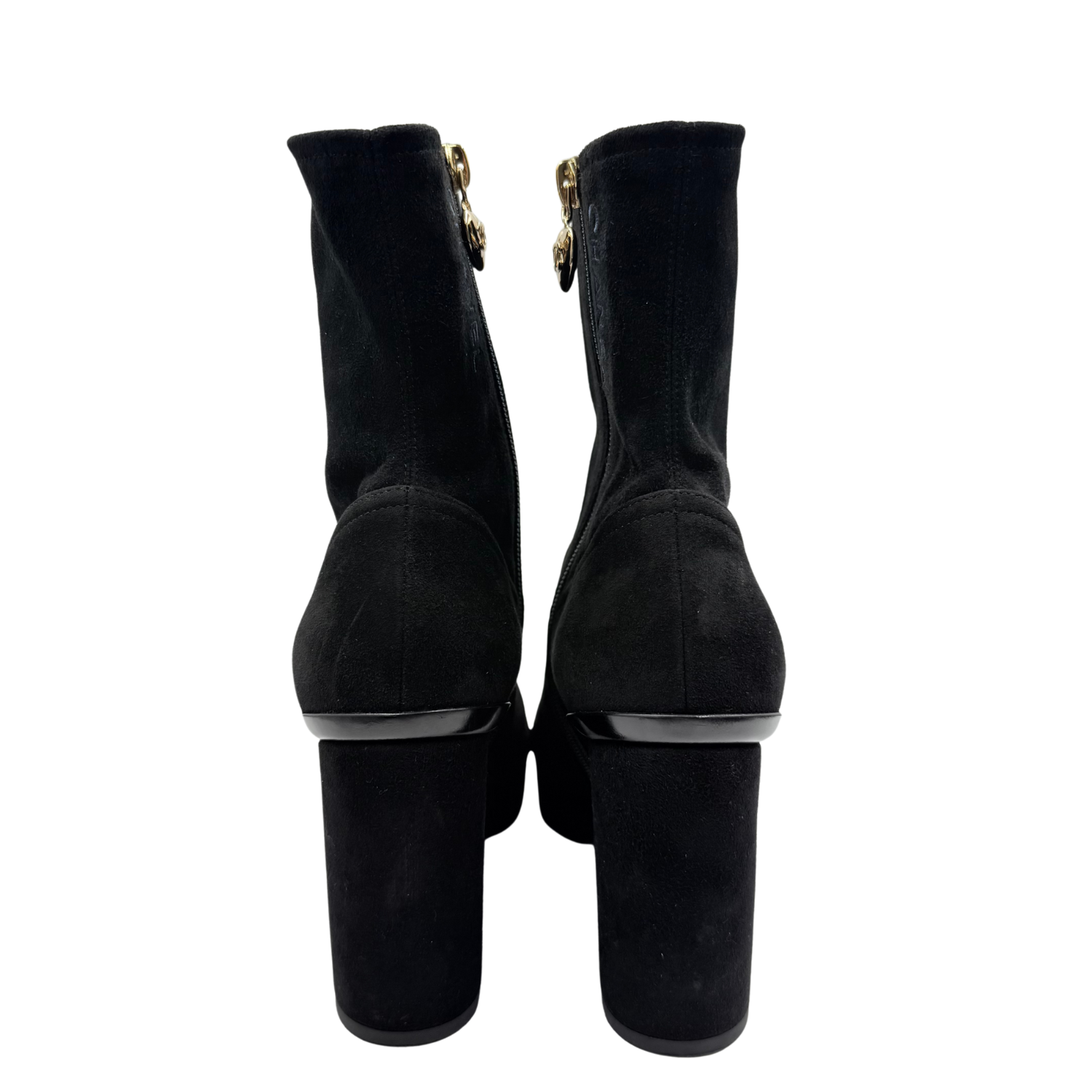 Chanel Interlocking CC Sock Boots Black