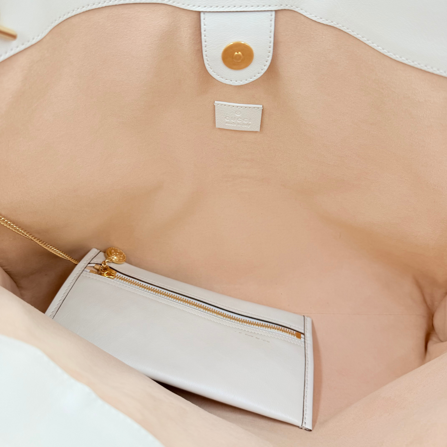 Gucci Leather Rajah Large White