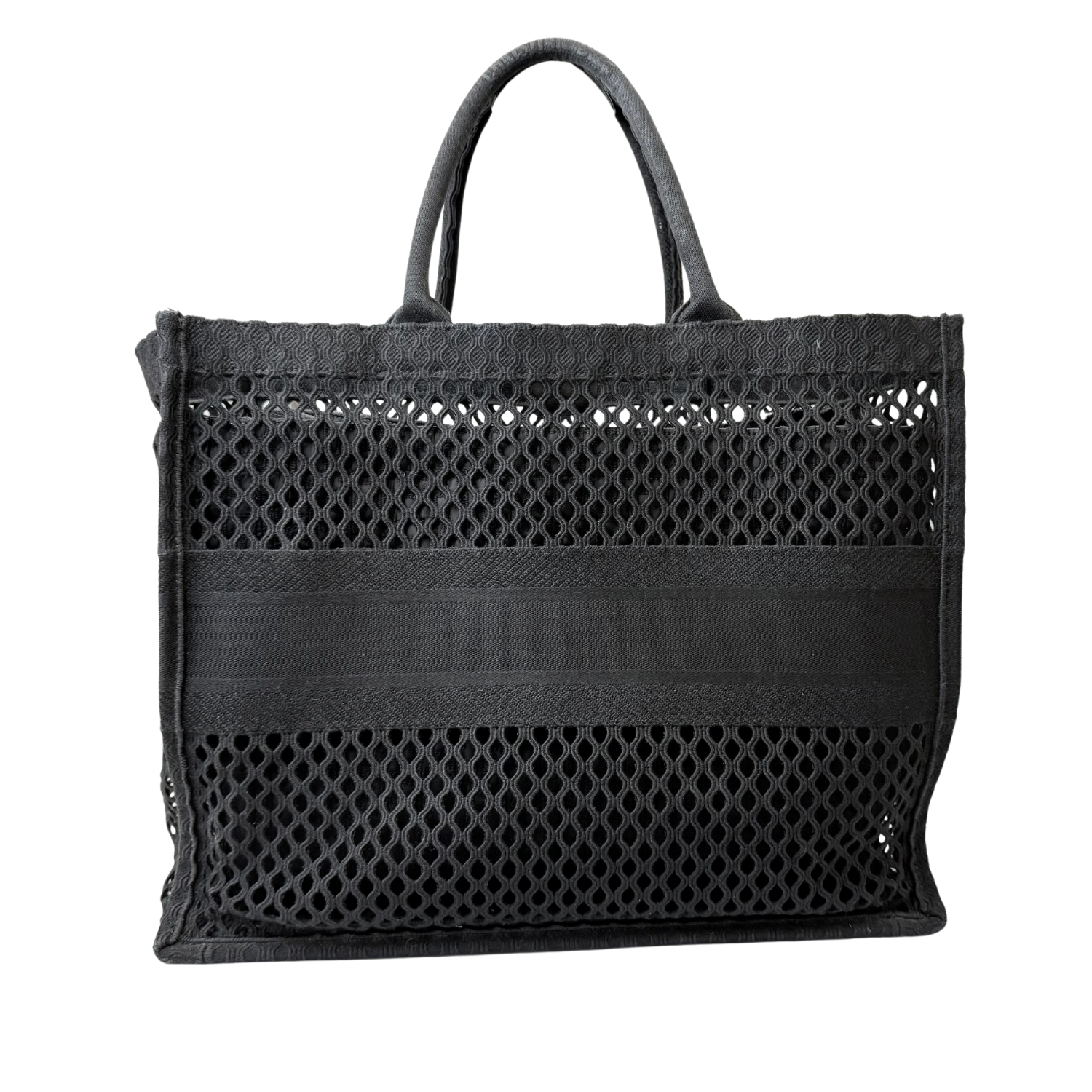 Christian Dior Large Mesh Book Tote Black