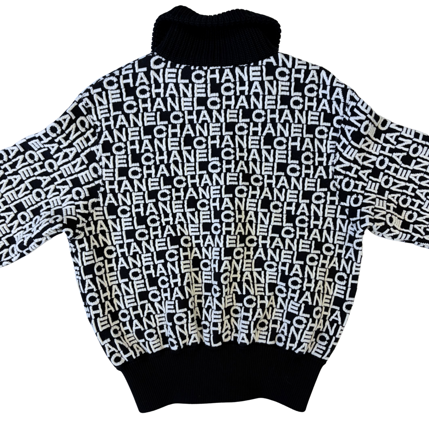 Chanel Printed Coco Neige Zip Up Bomber Jacket