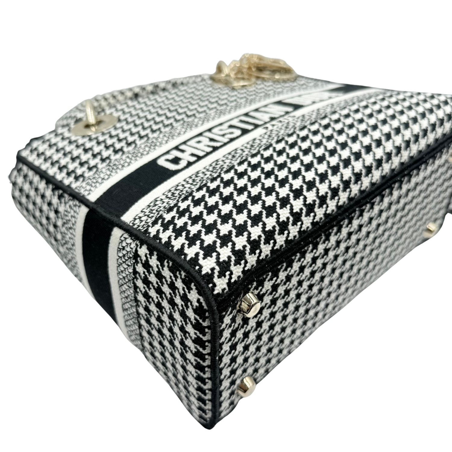 Christian Dior Medium Lady Dior Bag Houndstooth