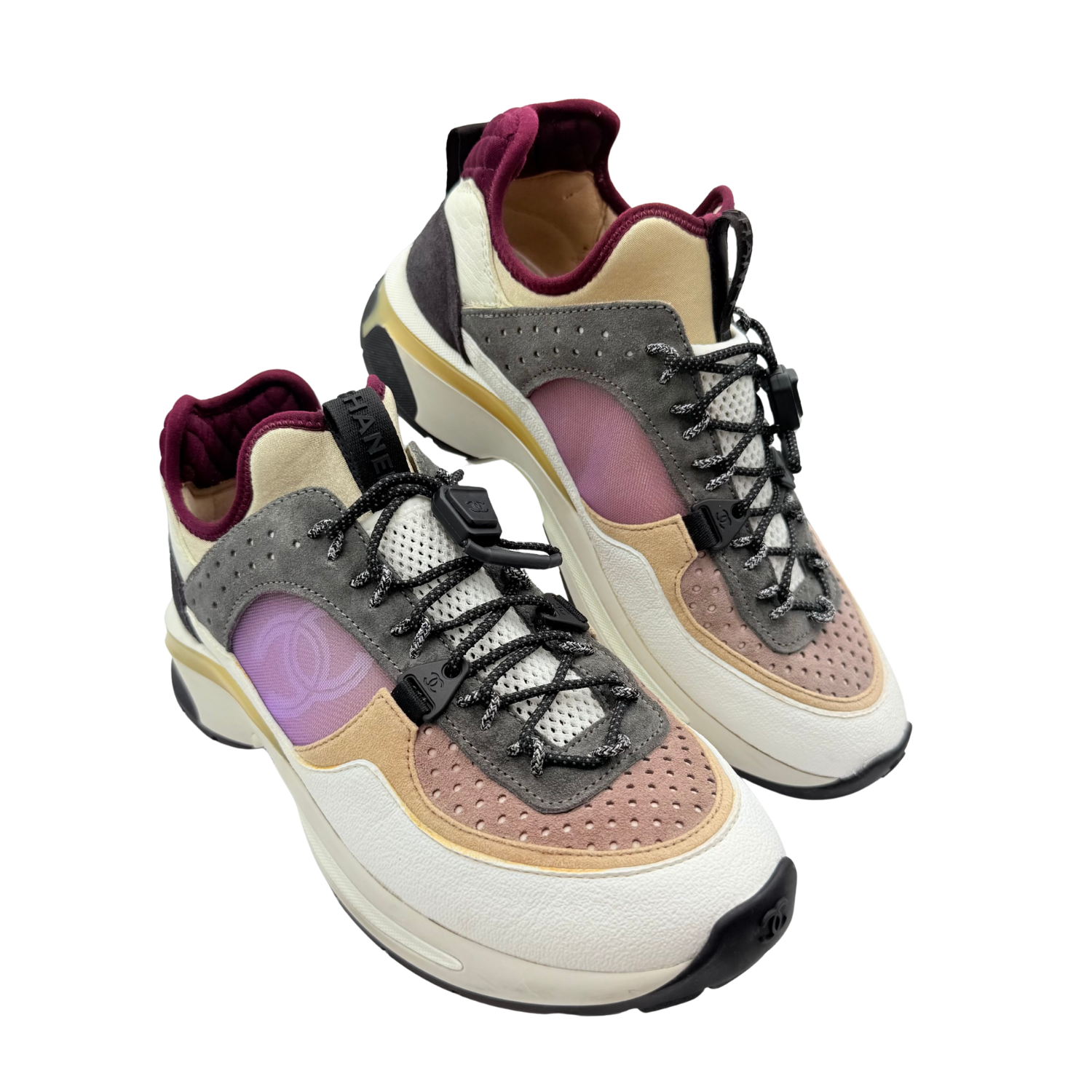Chanel CC Athletic Sneakers Purple Print