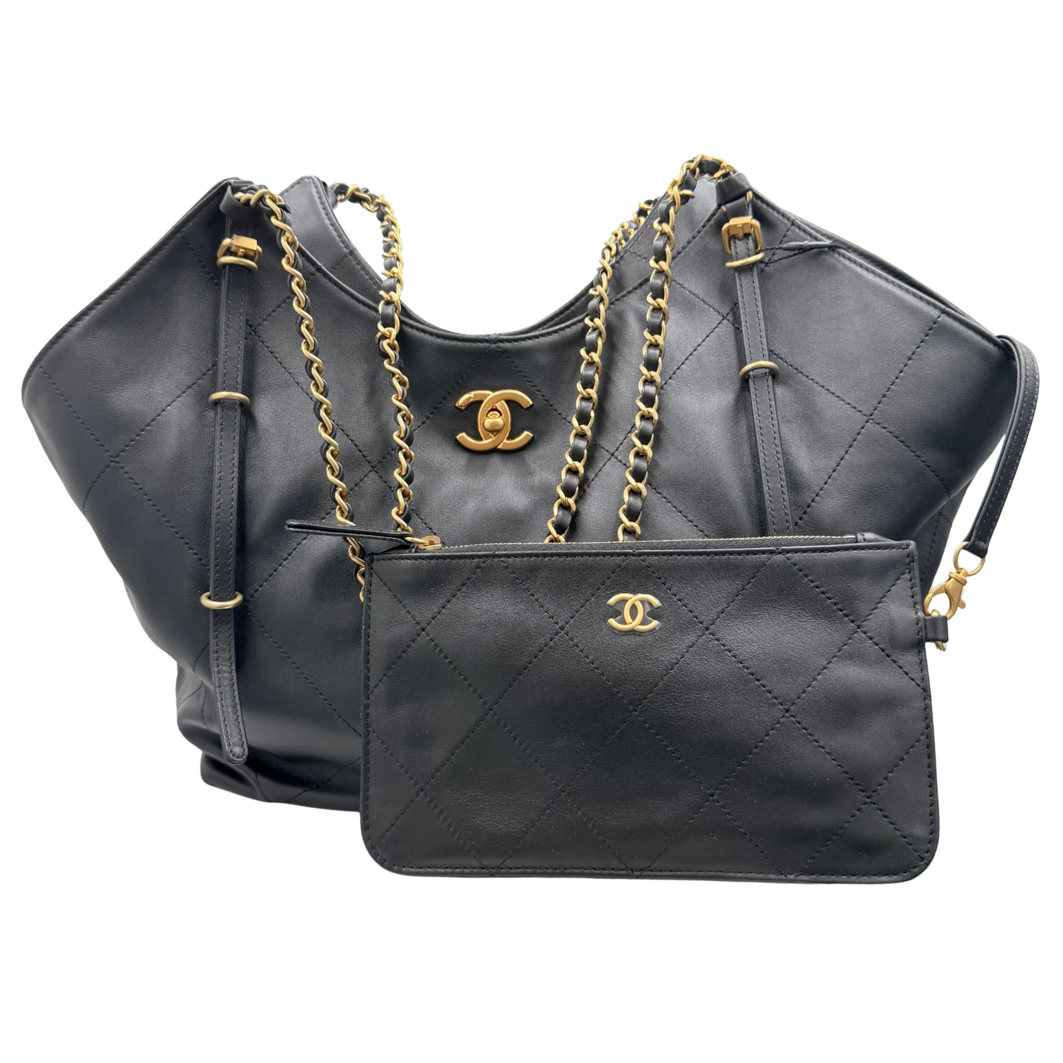 Chanel Medium Coco Shopping Tote with Pouch Black