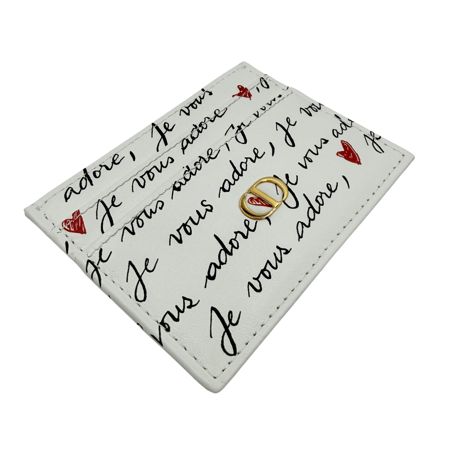 Christian Dior Limited Love Card Holder White Print