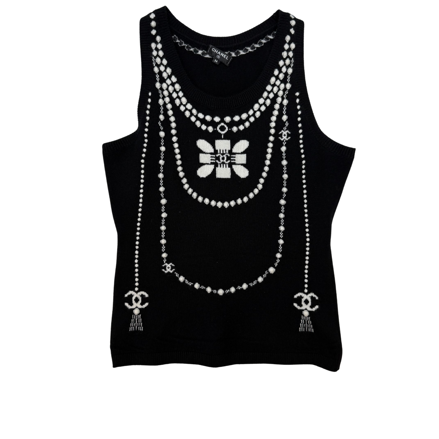 Chanel Cashmere Tank Top Black