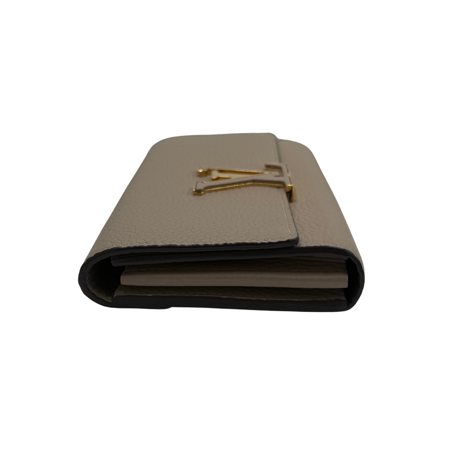 Louis Vuitton Capucines Flap Wallet Pebble