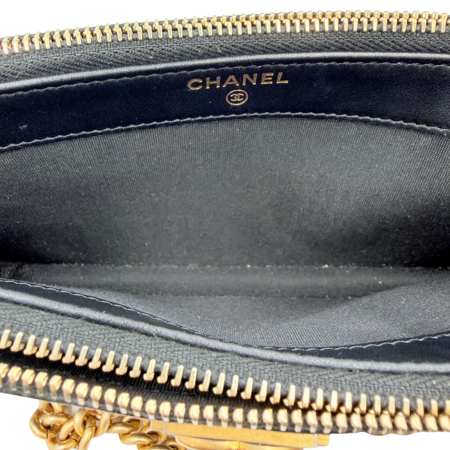 Chanel Small Caviar Quilted Boy Wallet on Chain Black