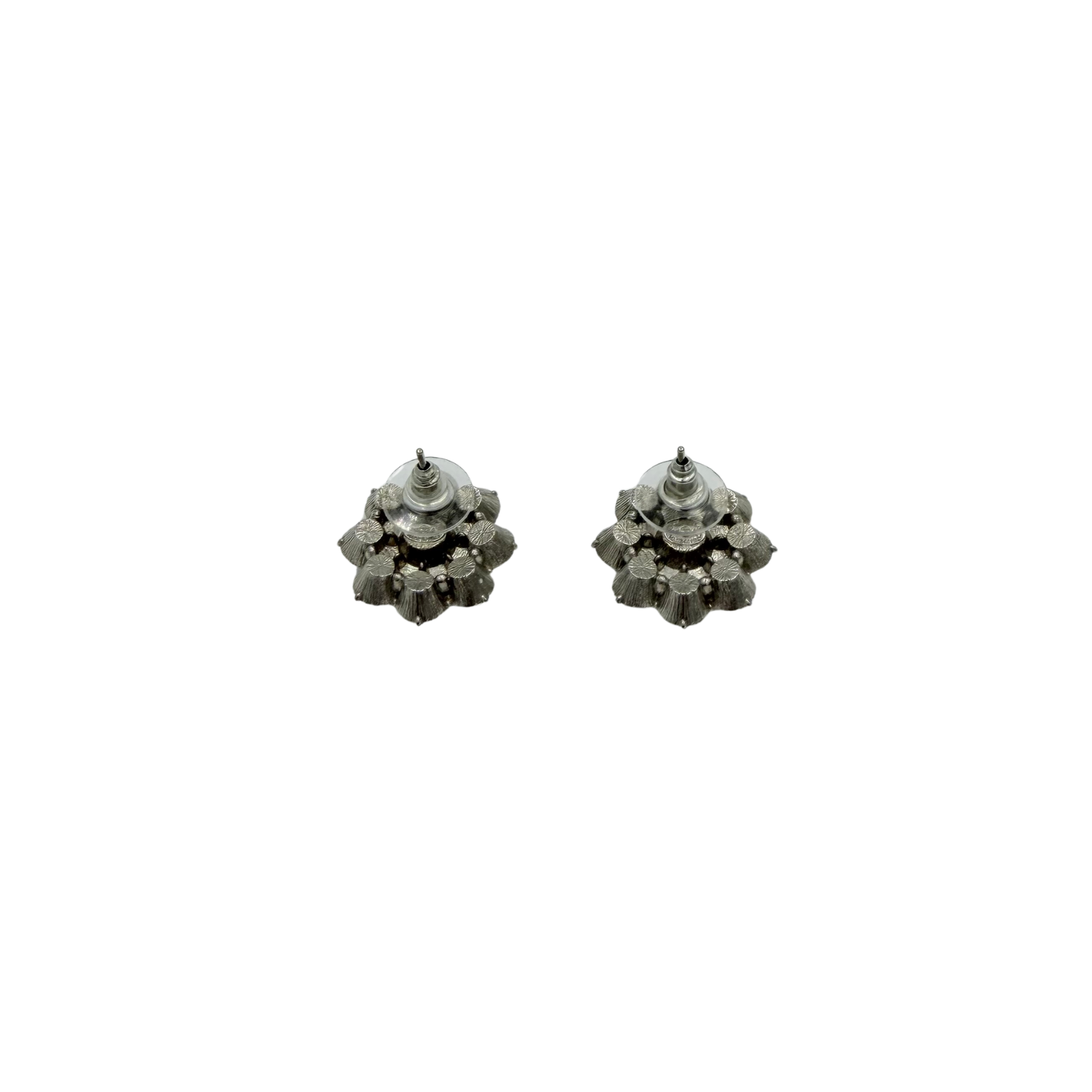 Chanel CC Flower Cluster Earrings
