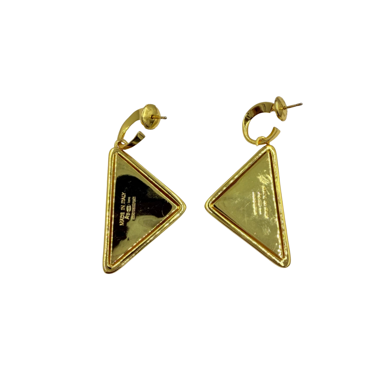 Gold Triangle Hoop Earrings