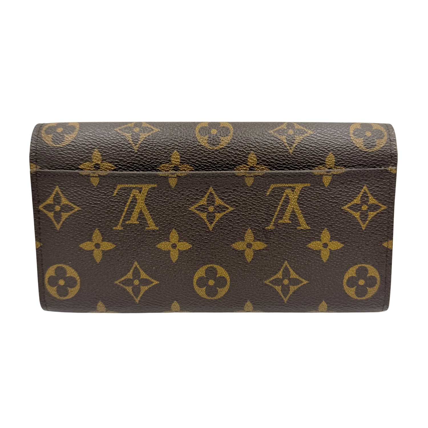 Louis Vuitton Sarah Flap Wallet Monogram Canvas Brown