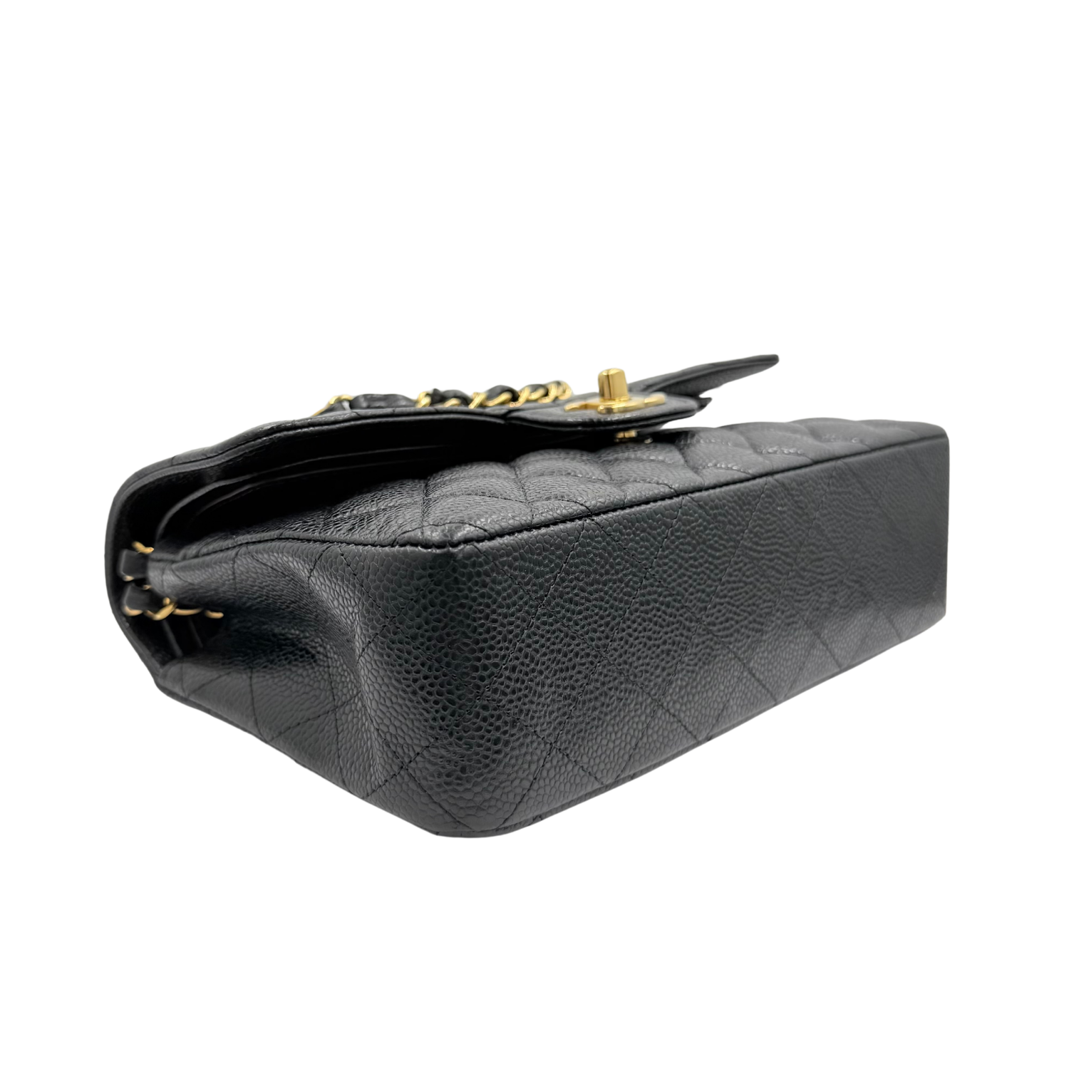 Chanel Small Quilted Caviar Classic Double Flap Bag Black