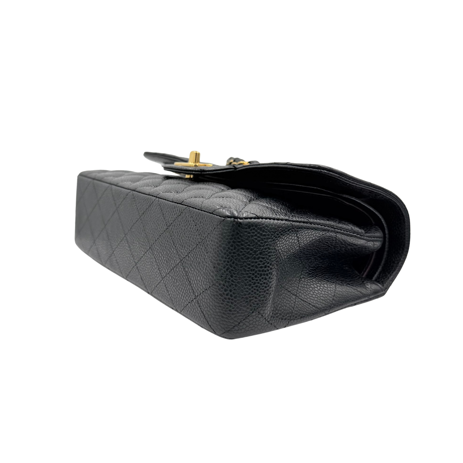 Chanel Small Quilted Caviar Classic Double Flap Bag Black
