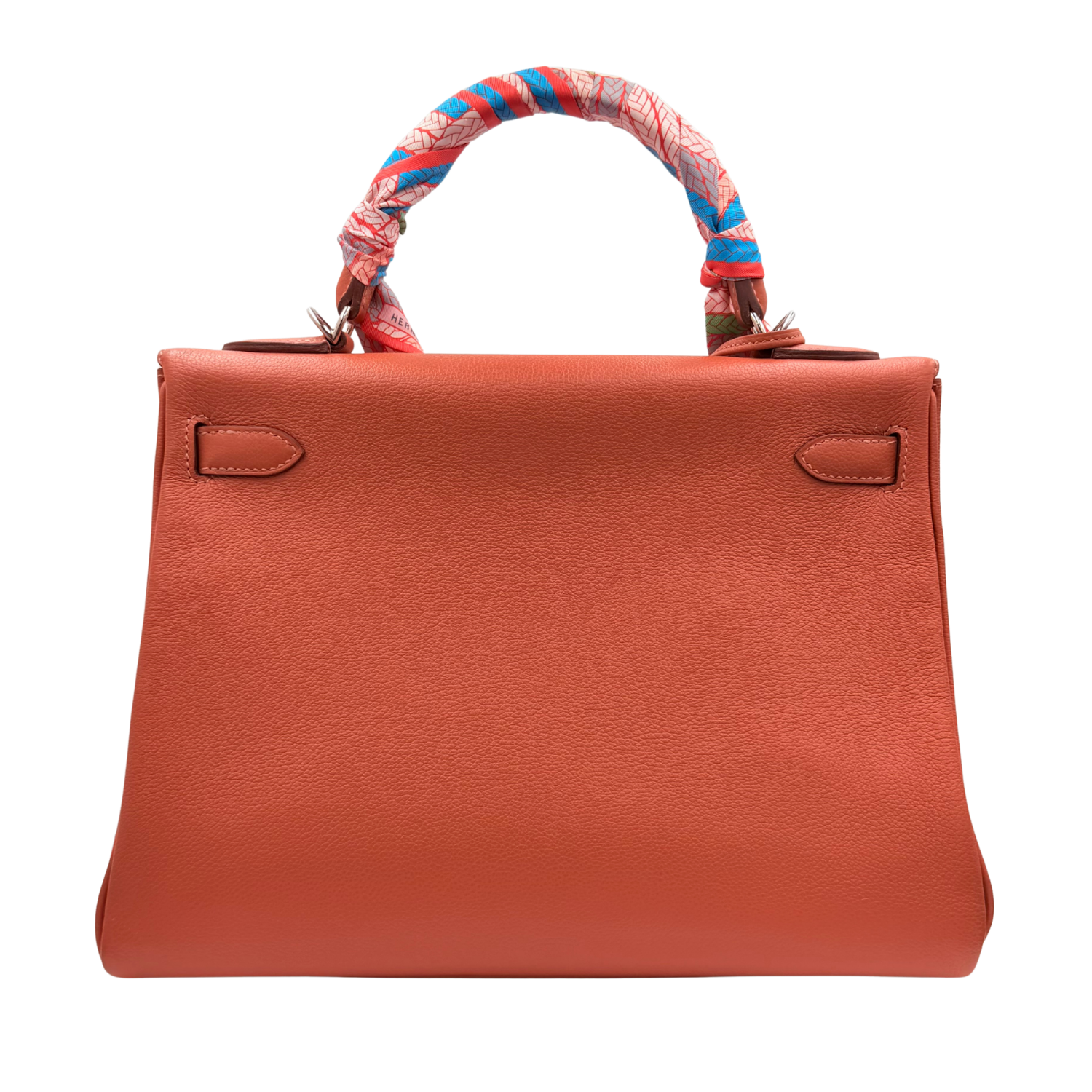 Hermès Kelly 32 Cuivre Evercolor Leather with Palladium Hardware (comes with Hermès Twilly)