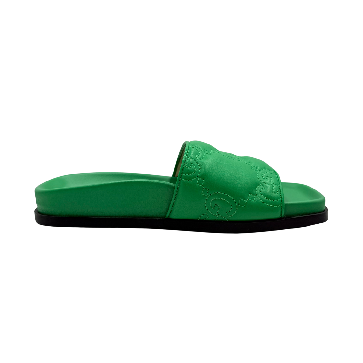 Gucci GG Matelasse Slides Shamrock