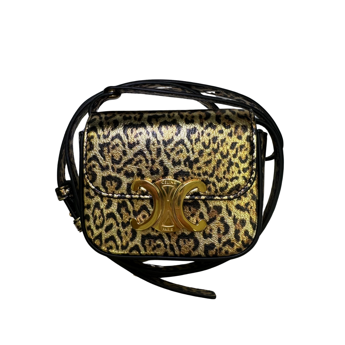 Celine Leopard Gold-Tone Shades Celine Acetate Triomphe 01 Sunglasses CL 40238U Leopard  main image 2