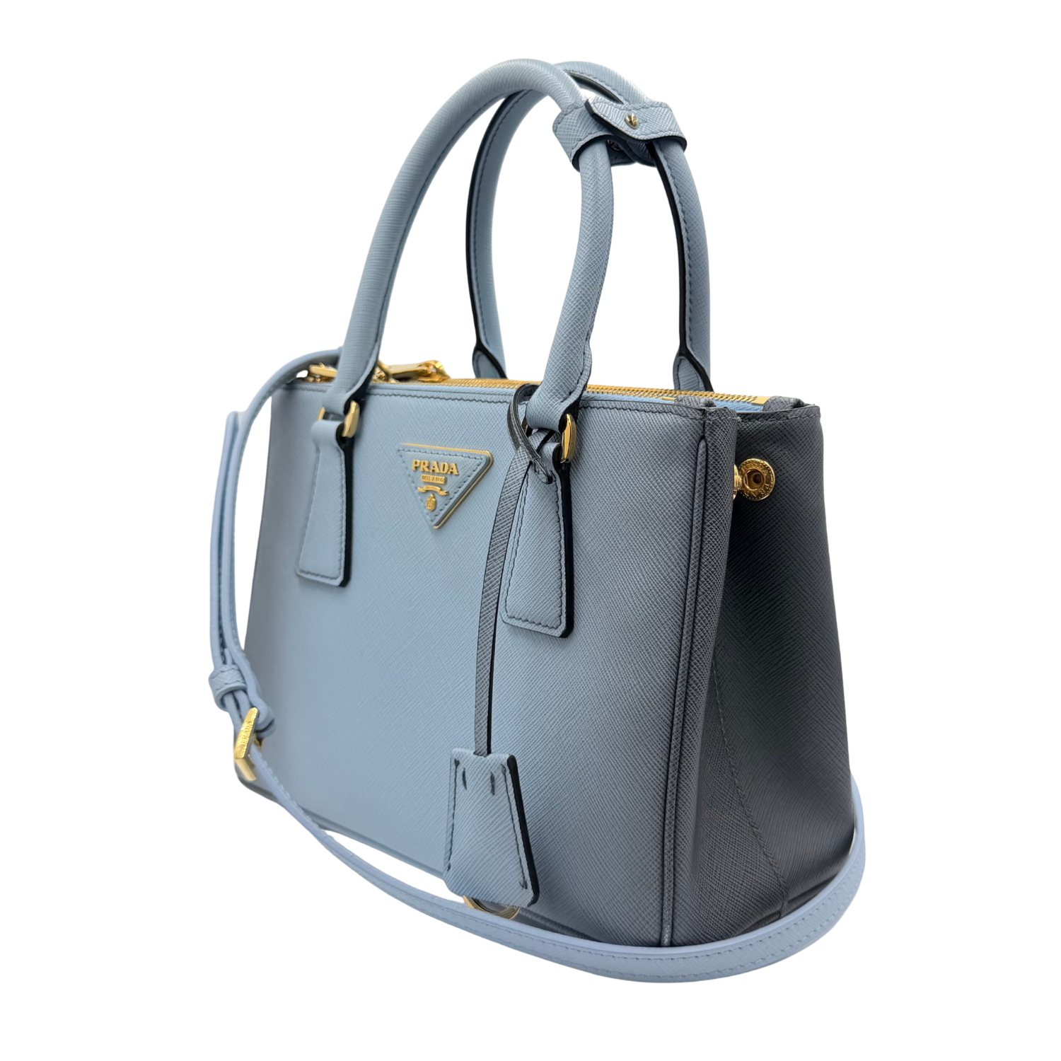 Small Ombre Saffiano Galleria Bag Blue