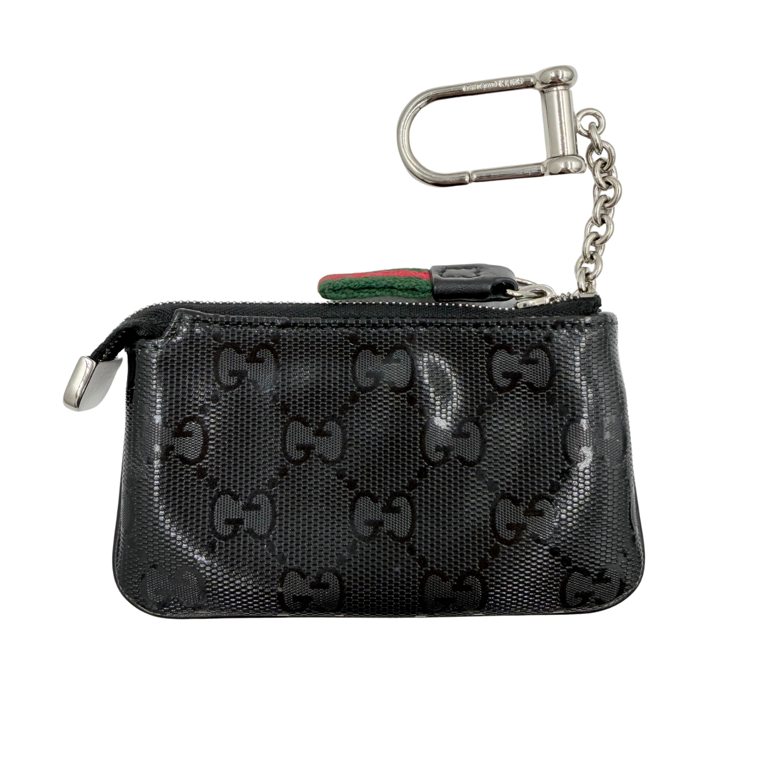 Gucci Key Pouch GG Imprimé Pouch Black