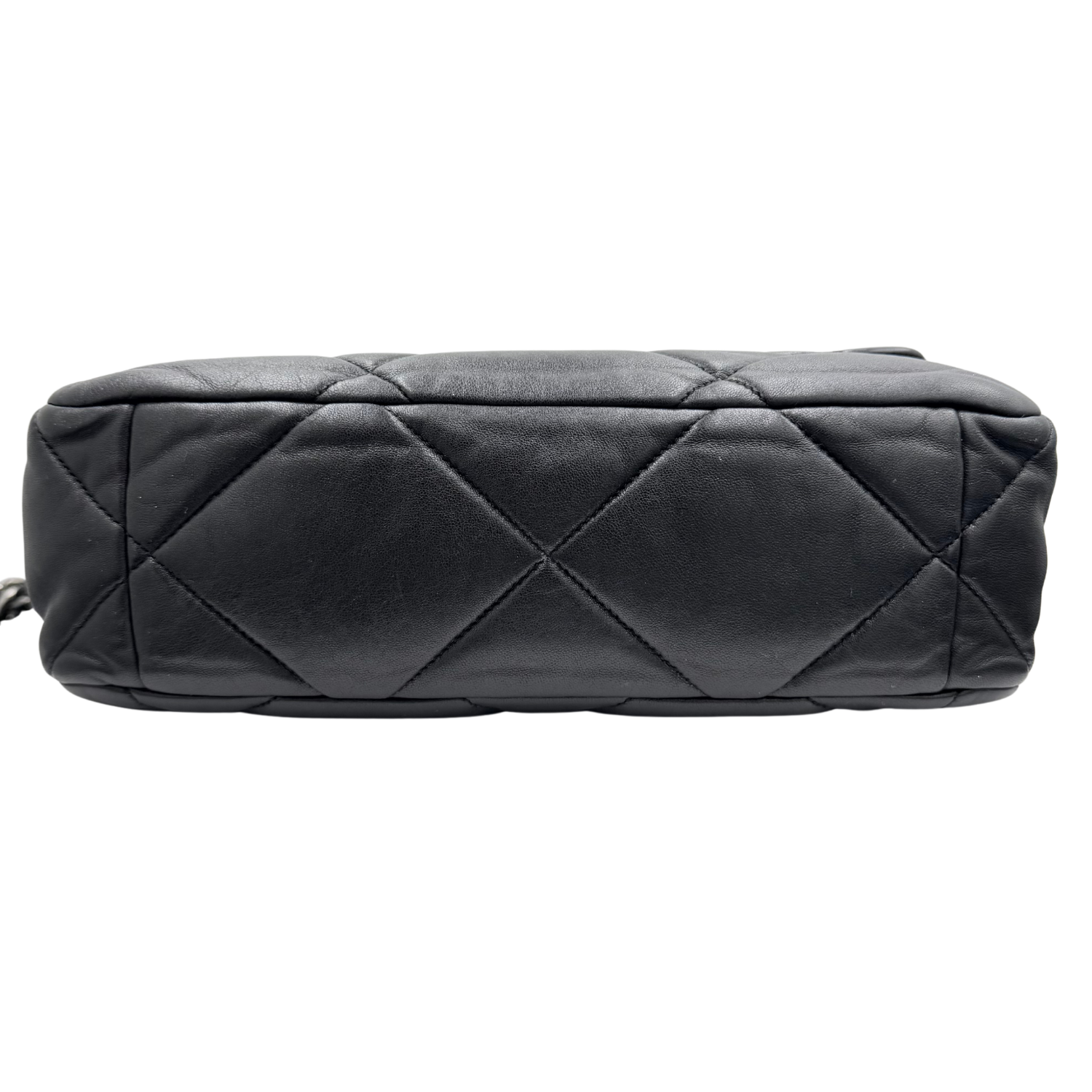 Chanel Large 19 Flap Quilted Lambskin Leather Black