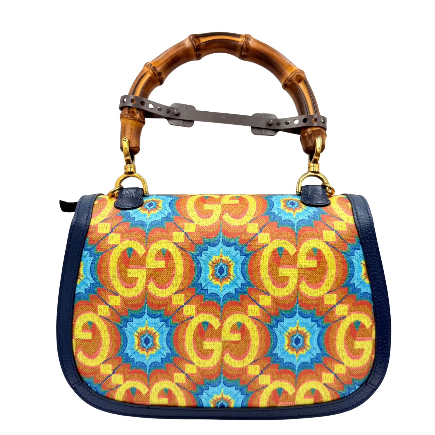 Gucci Medium GG Kaleidoscope 100 Bamboo 1947 Handle Bag Multicolor