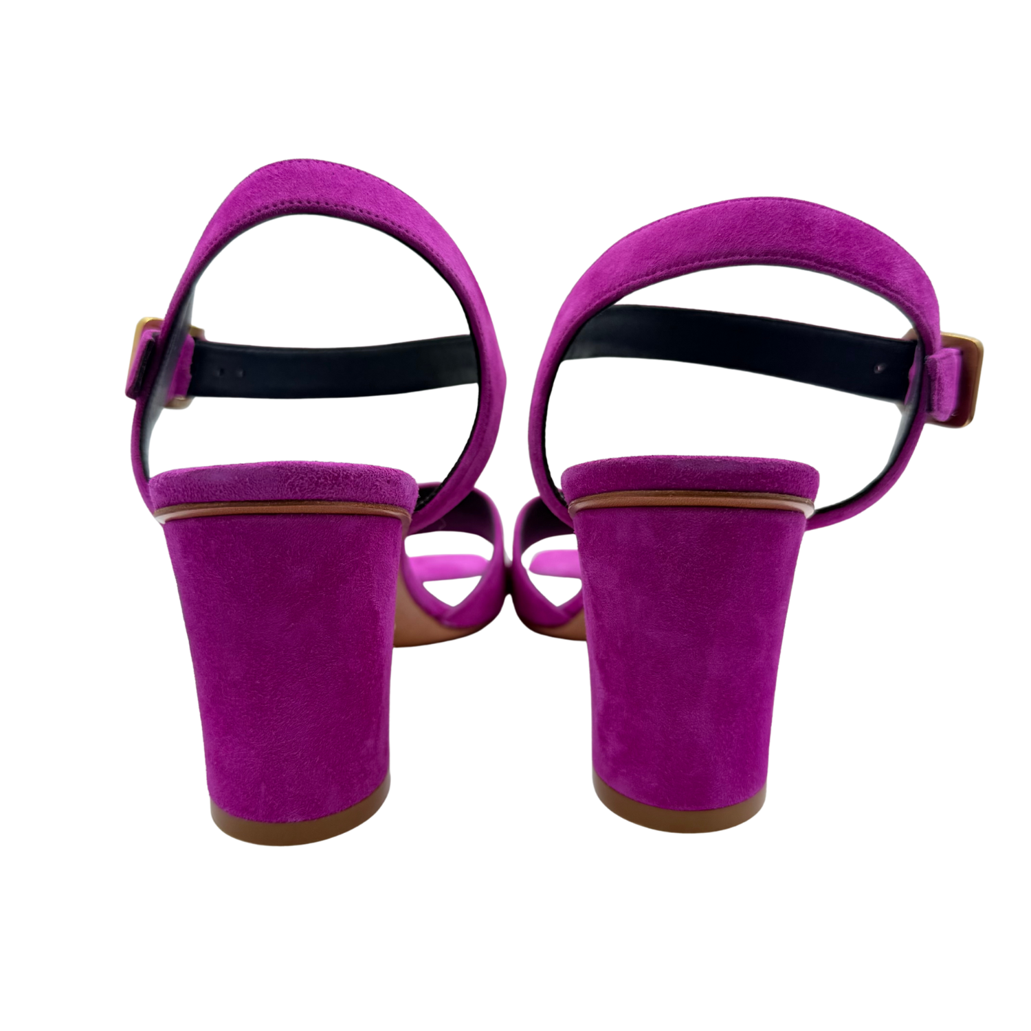 Celine Block Heel Slingback Sandals Fushia
