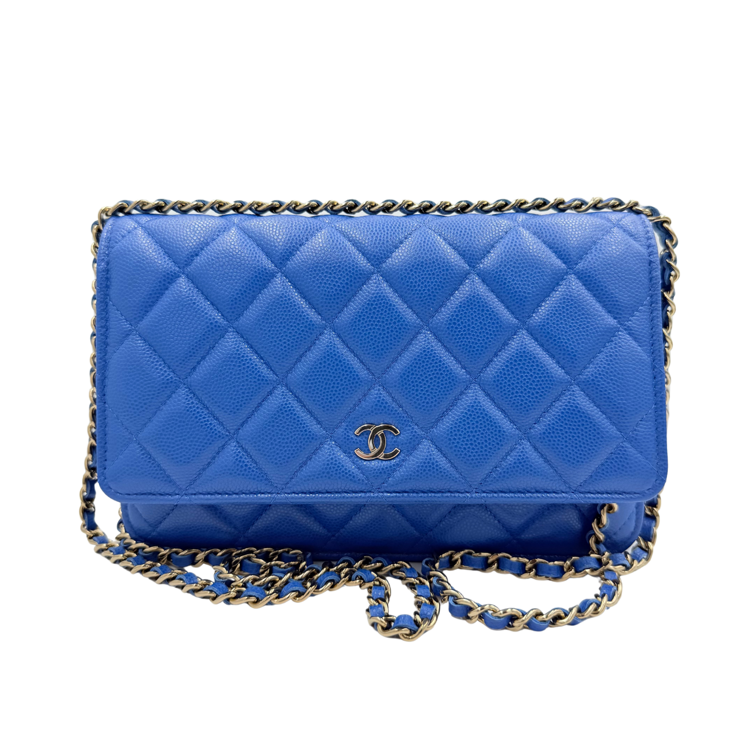 Chanel Classic Caviar Wallet on Chain Royal Blue