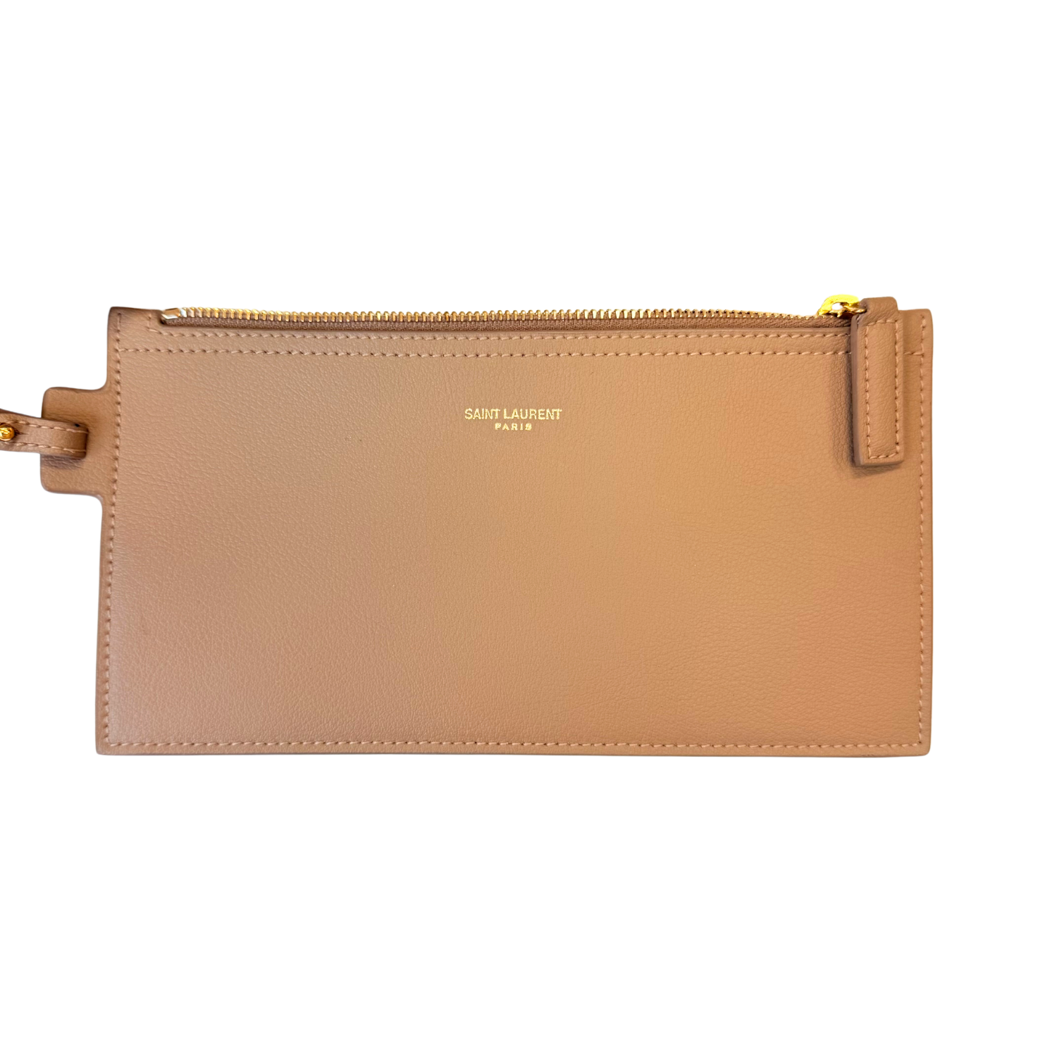 Yves Saint Laurent Leather Tote Taupe