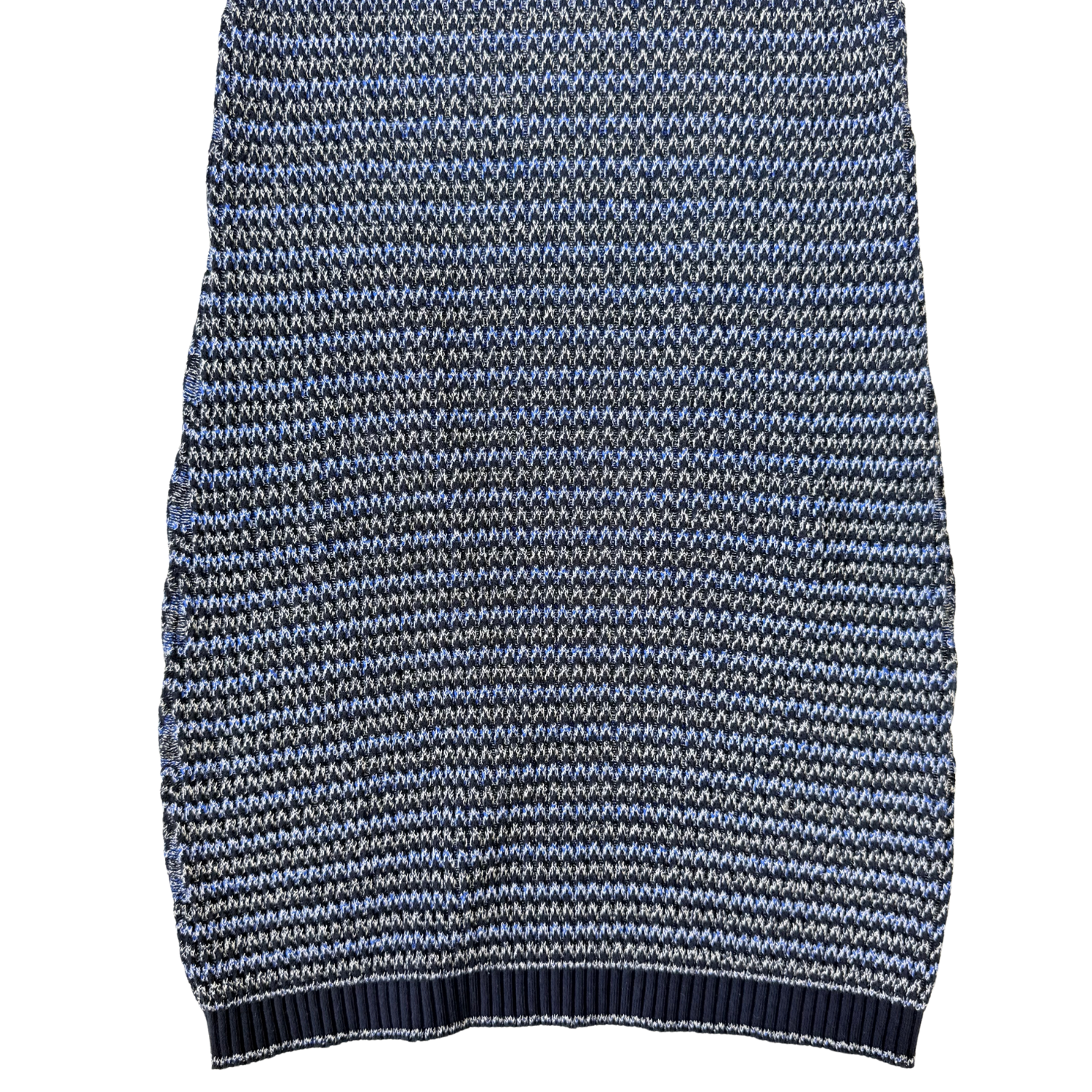 Chanel CC Knitted Midi Dress Blue & Black