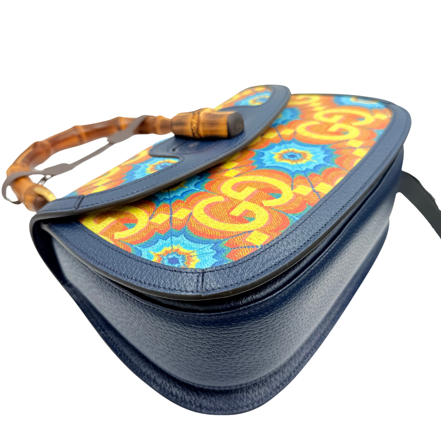 Gucci Medium GG Kaleidoscope 100 Bamboo 1947 Handle Bag Multicolor