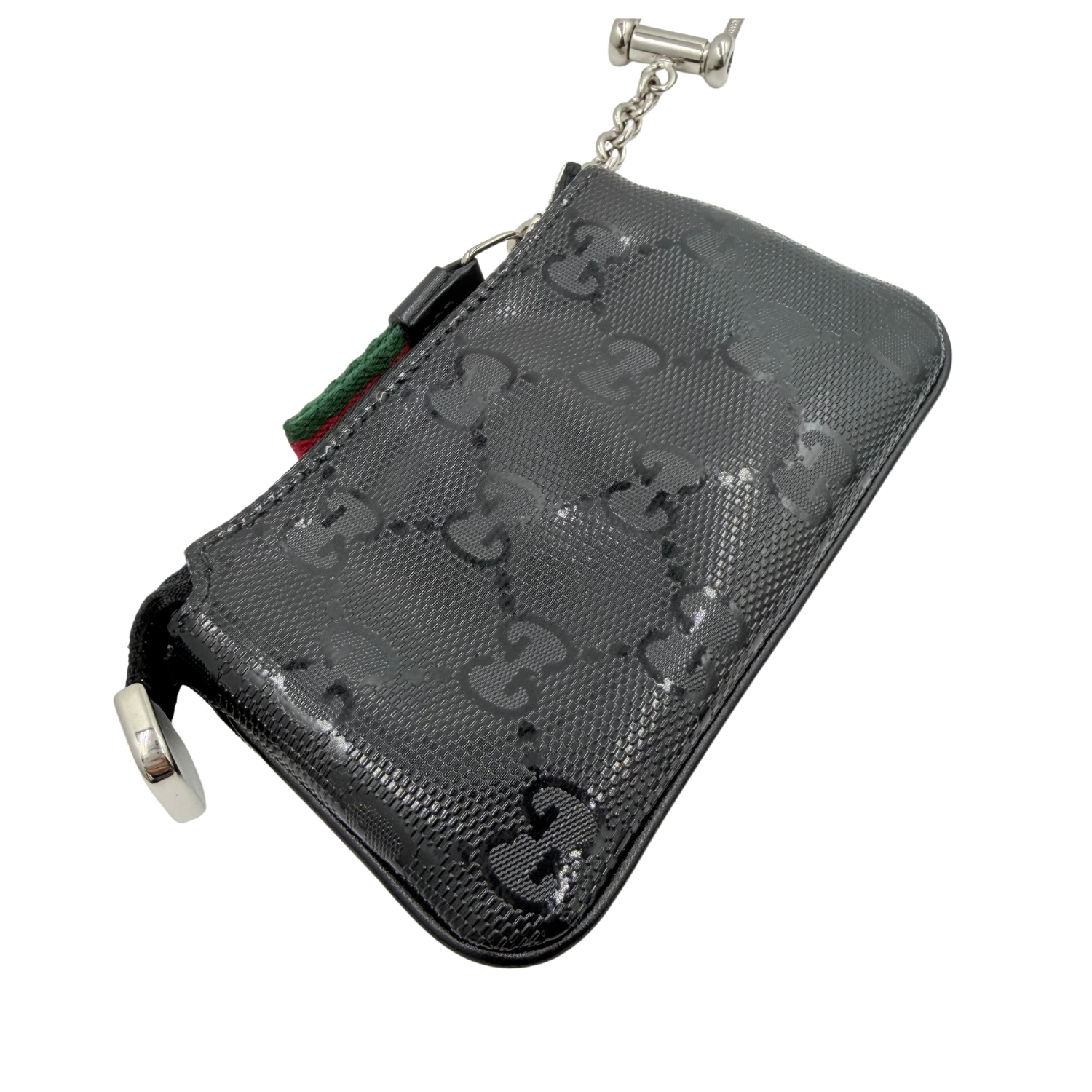 Gucci Key Pouch GG Imprimé Pouch Black