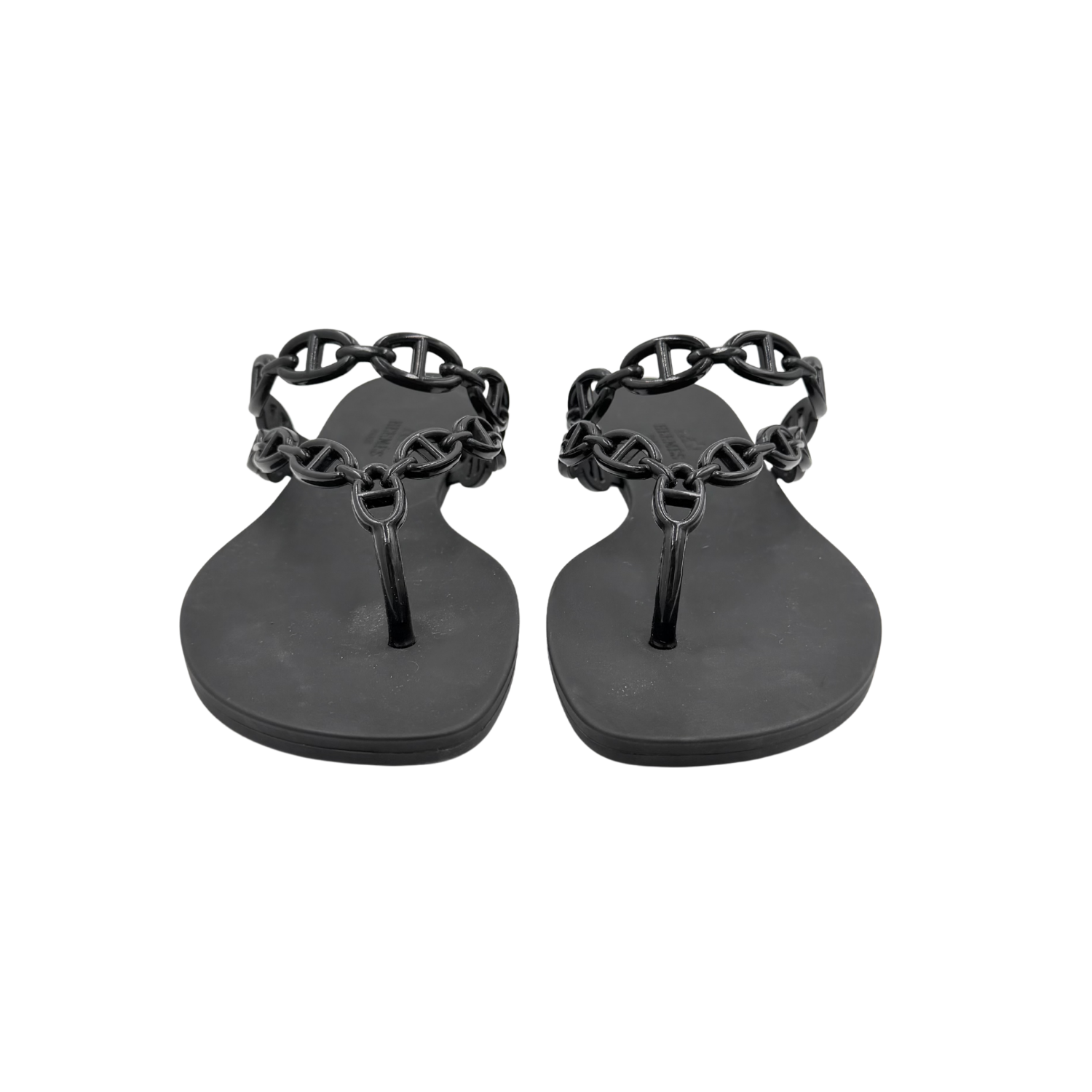 Rubber Chaine d'Ancre Island Sandals Black Size 38