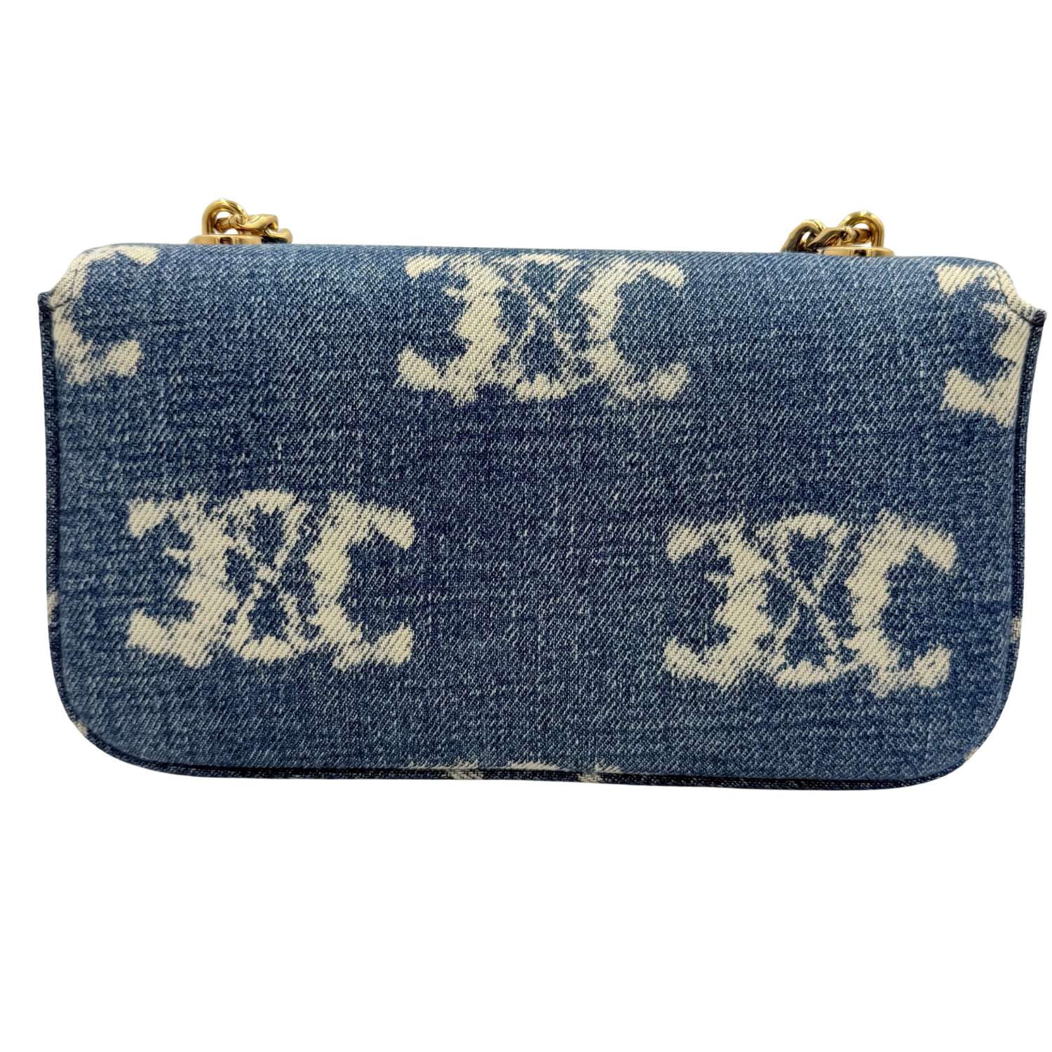 Celine Triomphe Claude Chain Bag Denim