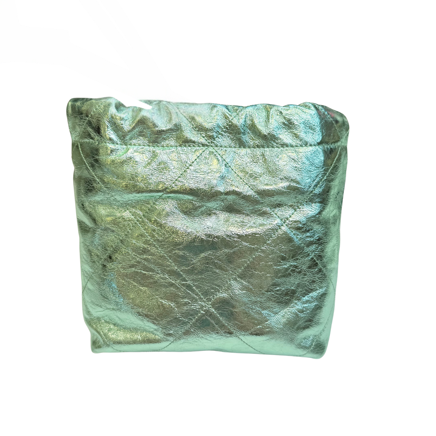 Chanel 22 Mini Handbag Metallic Green