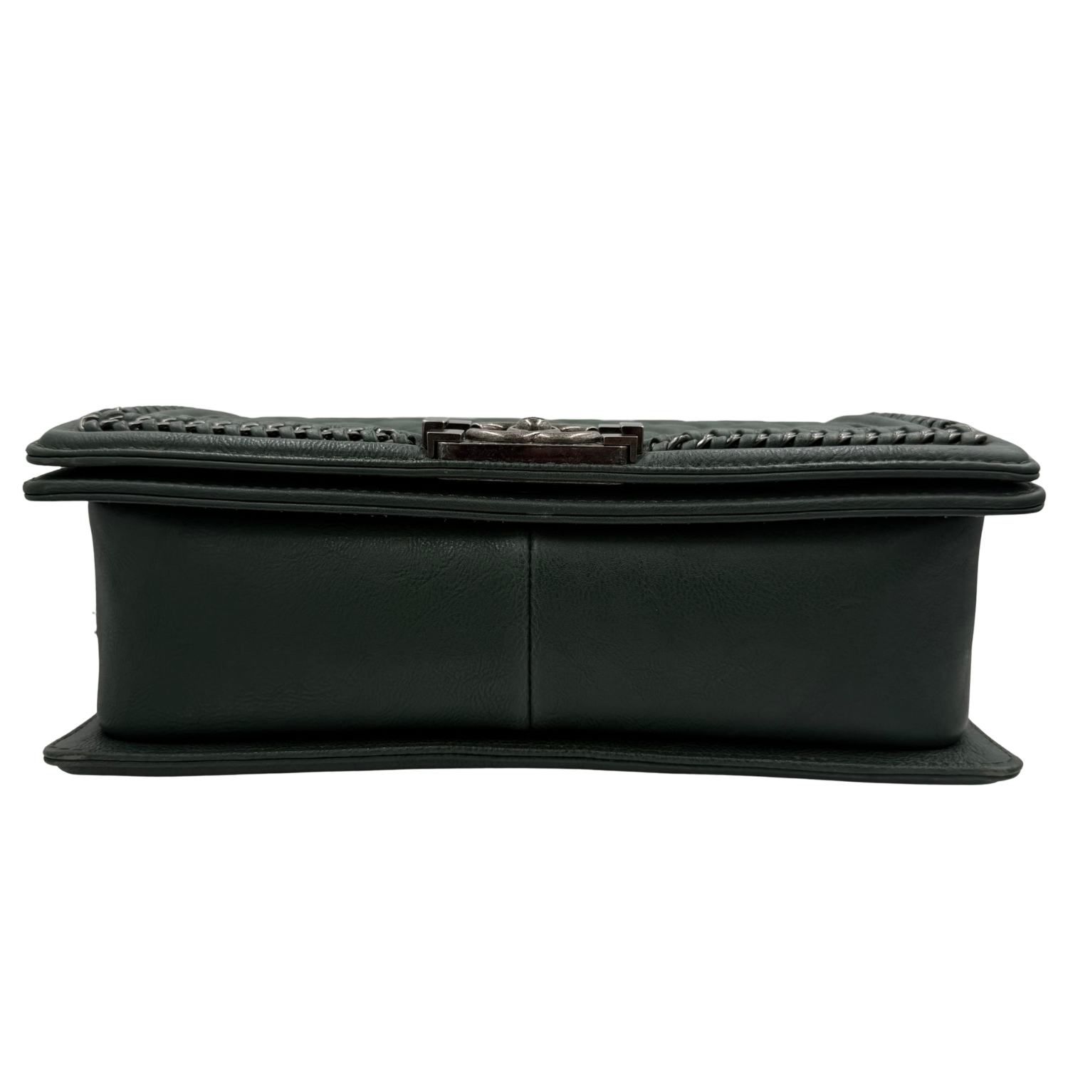 Chanel Calfskin Medium Boy Top Handle Flap Green