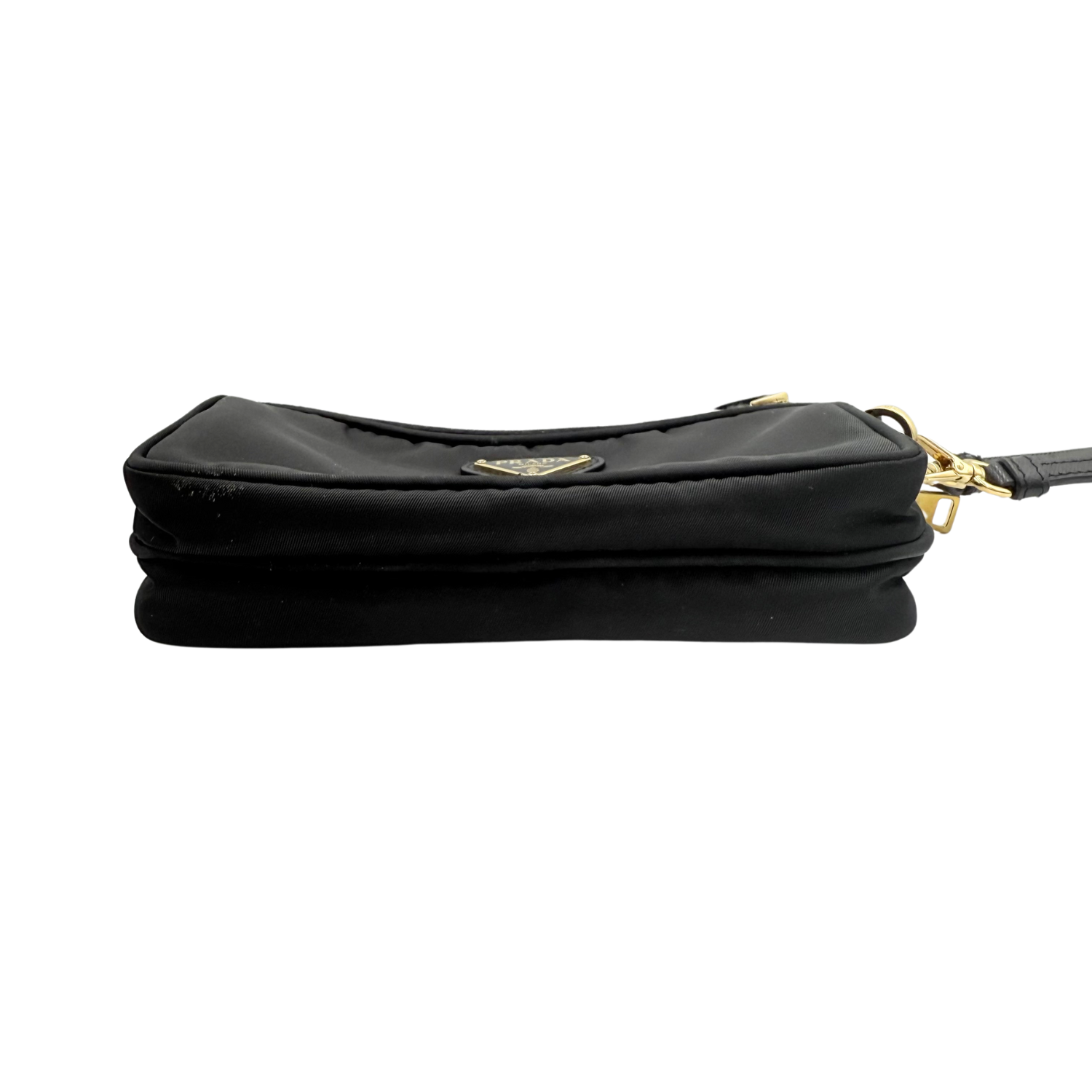 Prada Saffiano Leather Crossbody Mini Camera Bag Black
