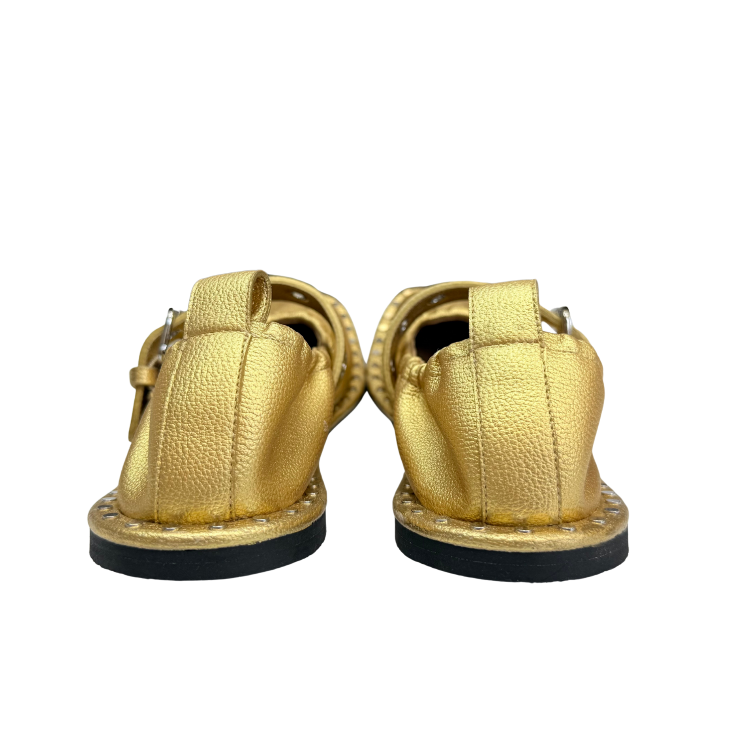 Stella McCartney Falabella Buckled Mary Jane Ballet Flats Gold