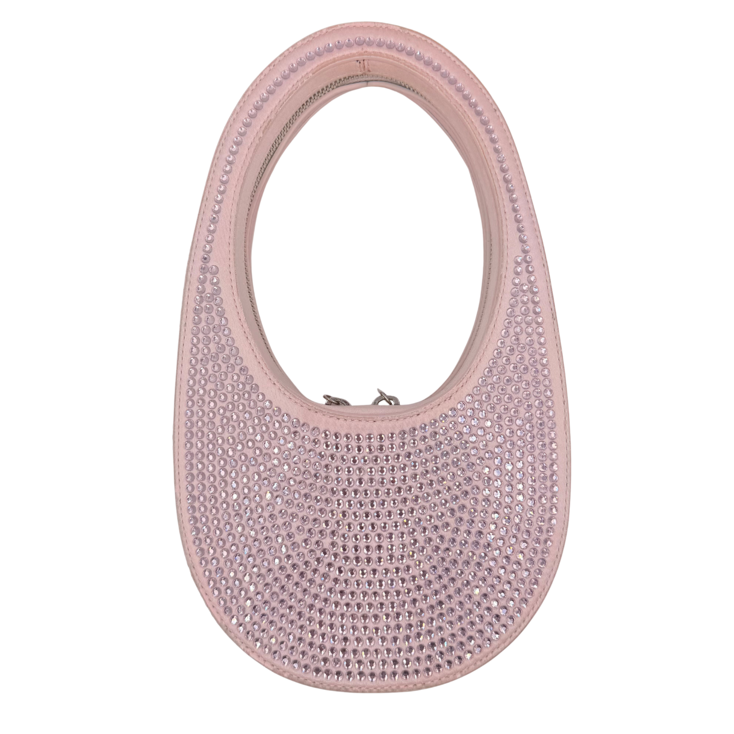 Coperni Sateen Rhinestone Mini Swipe Bag Pink