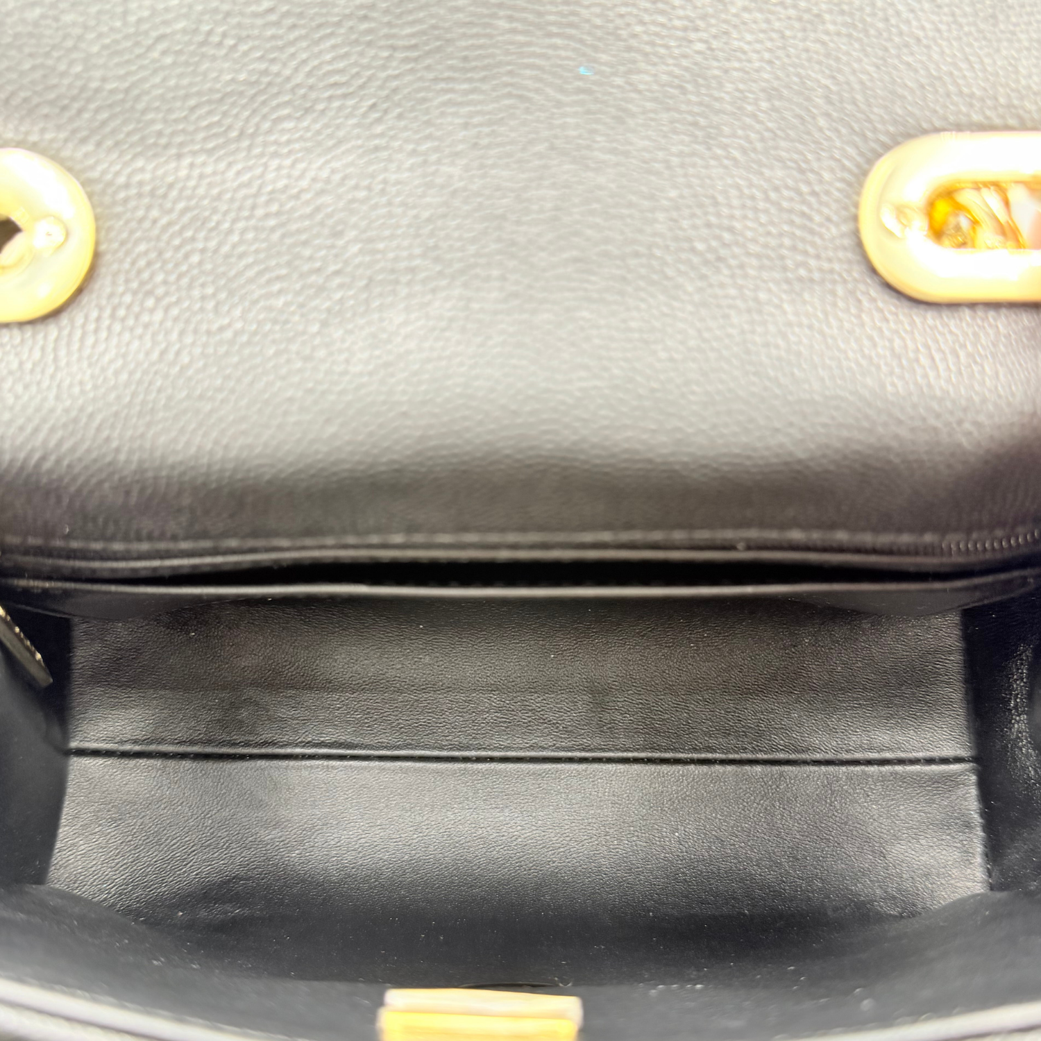 Chanel Small Quilted Caviar Retro Twist Flap Bag with Top Handle Black