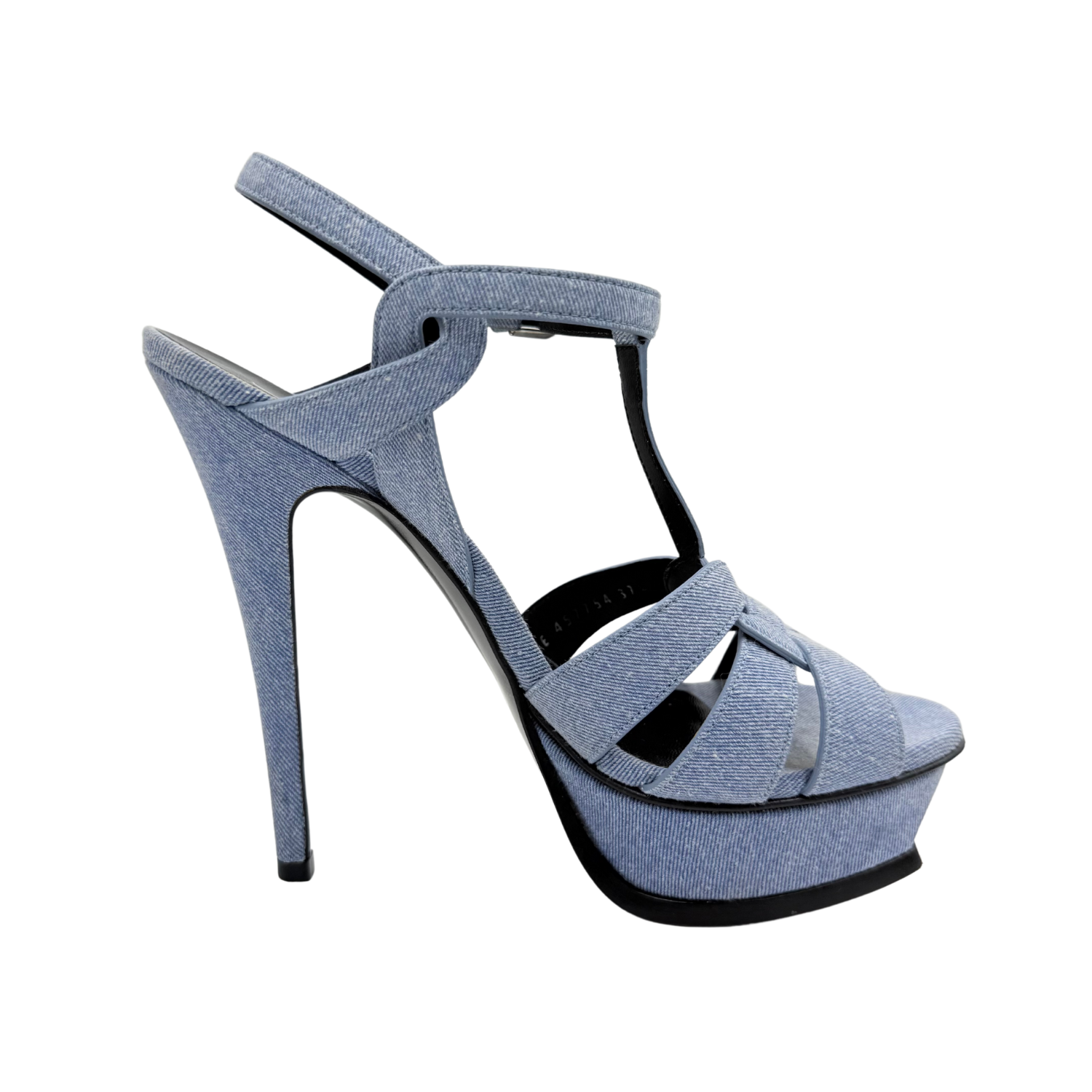 Yves Saint Laurent Tribute 75 Platform Sandals Denim