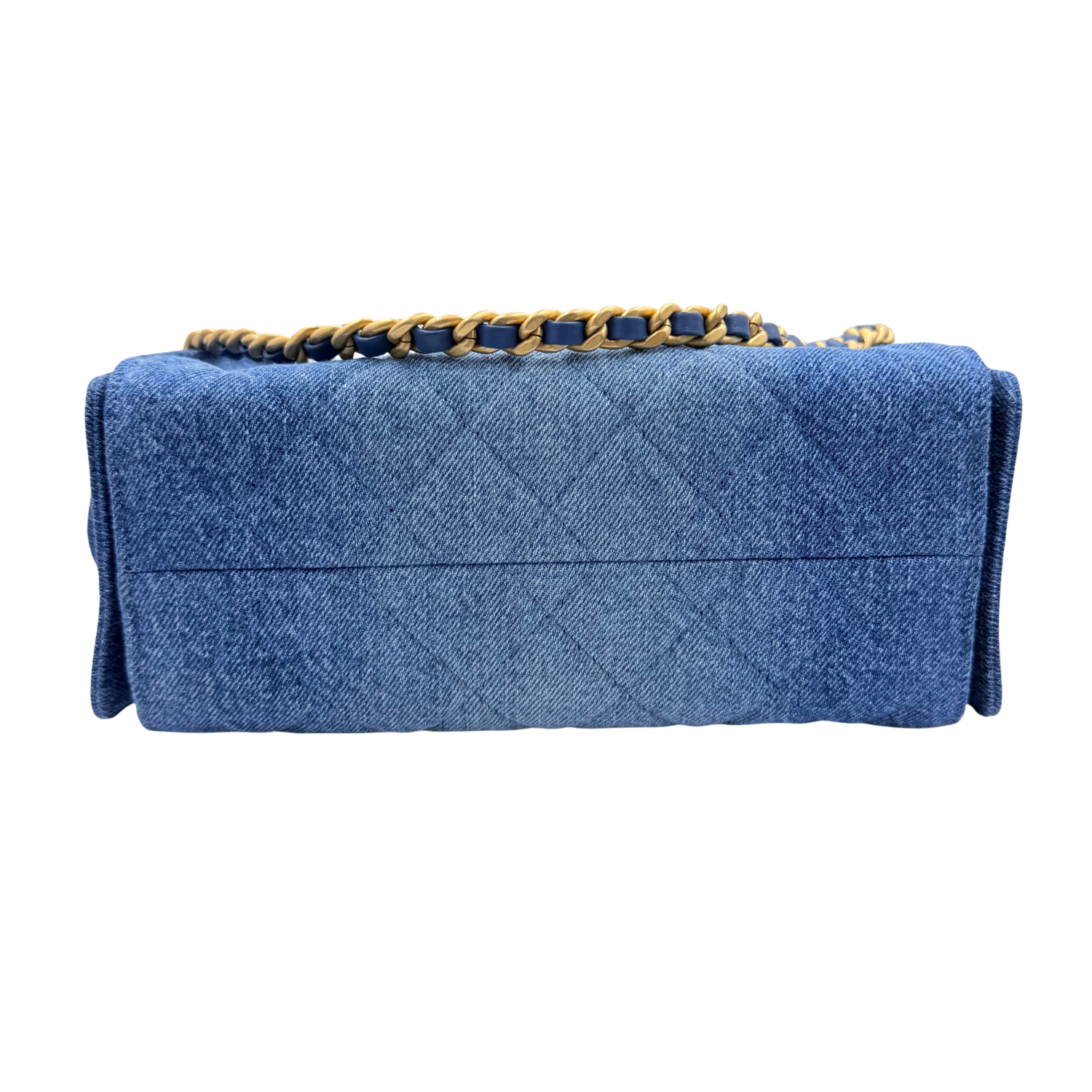 Chanel Mini Quilted Washed Denim Chanel 25 Handbag Blue