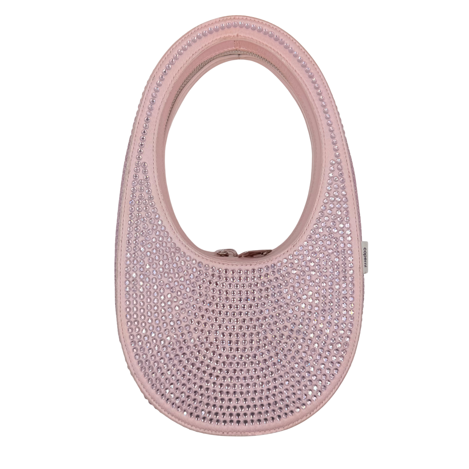 Coperni Sateen Rhinestone Mini Swipe Bag Pink