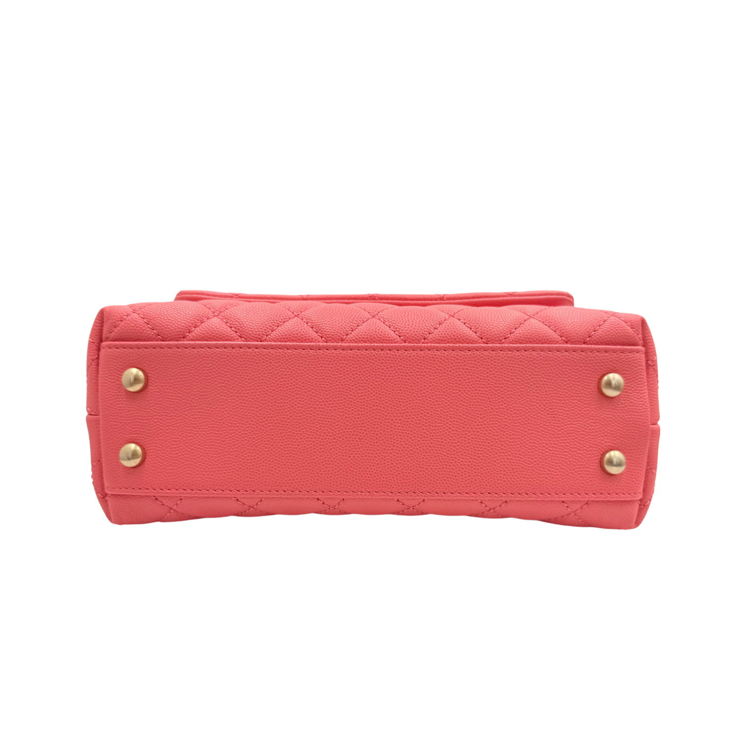 Chanel Lizard Trimmed Coco Mini Top Handle Bag Pink