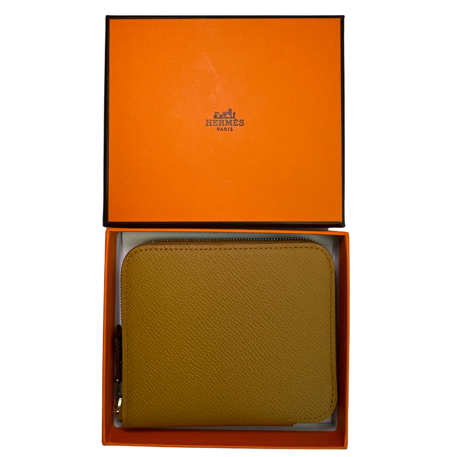 Hermès Epsom Silk'in Compact Wallet Sesame