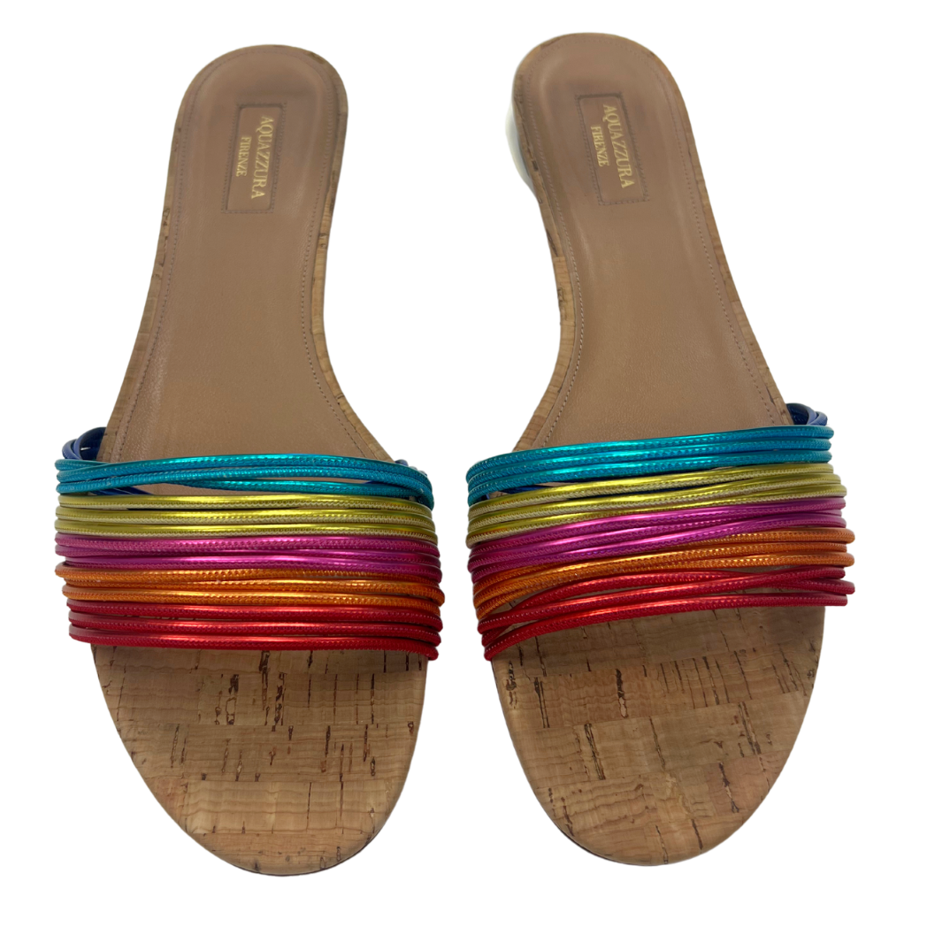 Aquazzura Leather Slides