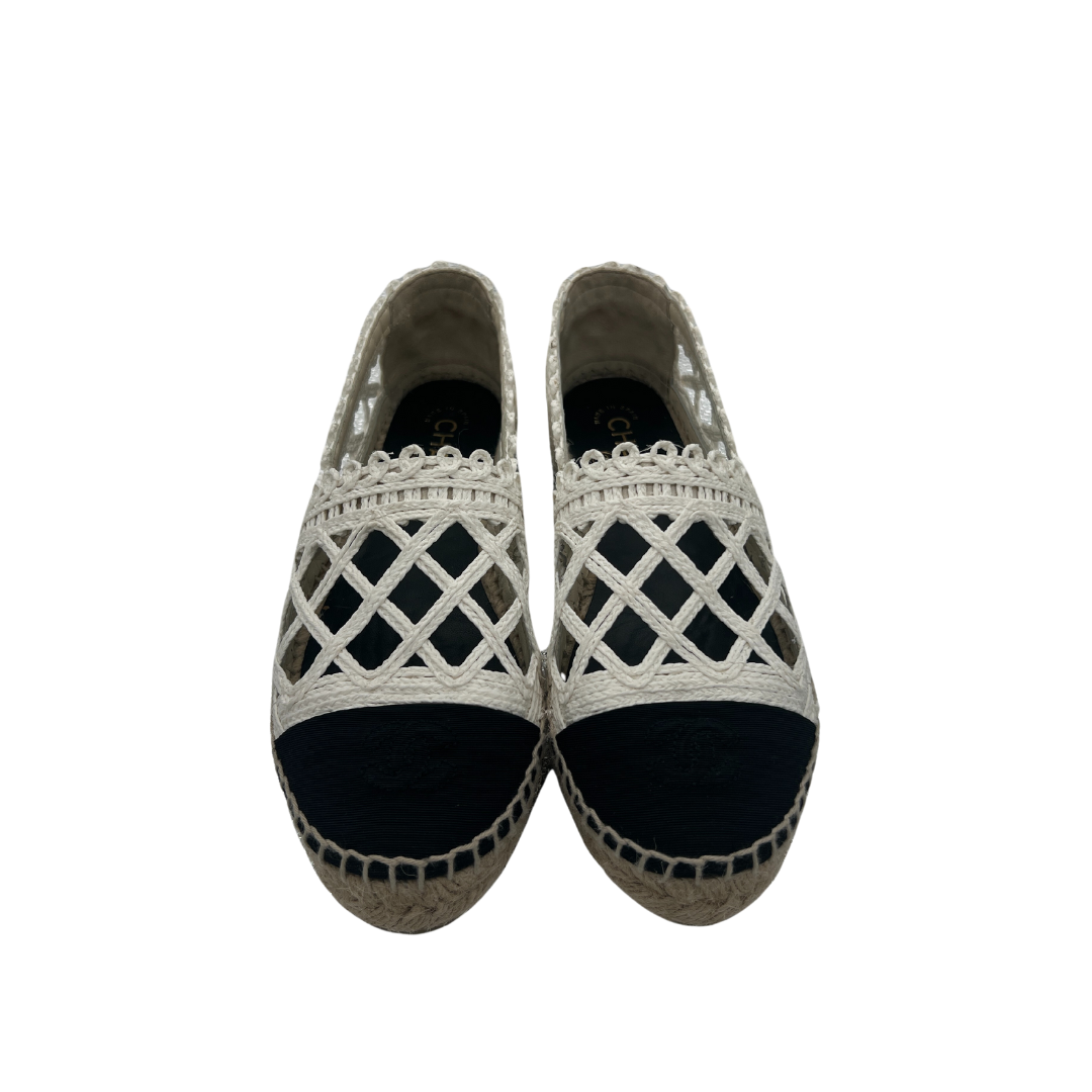 Chanel Raffia Crochet Espadrille