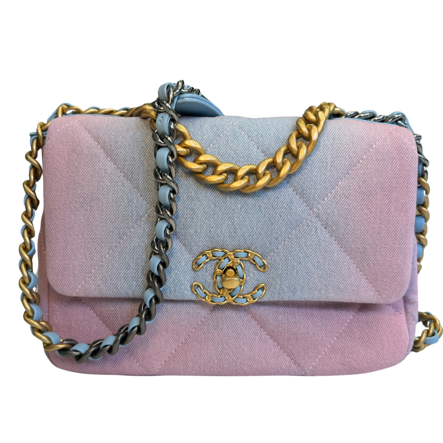 Chanel Classic Denim Bag Tri-Color Hardware