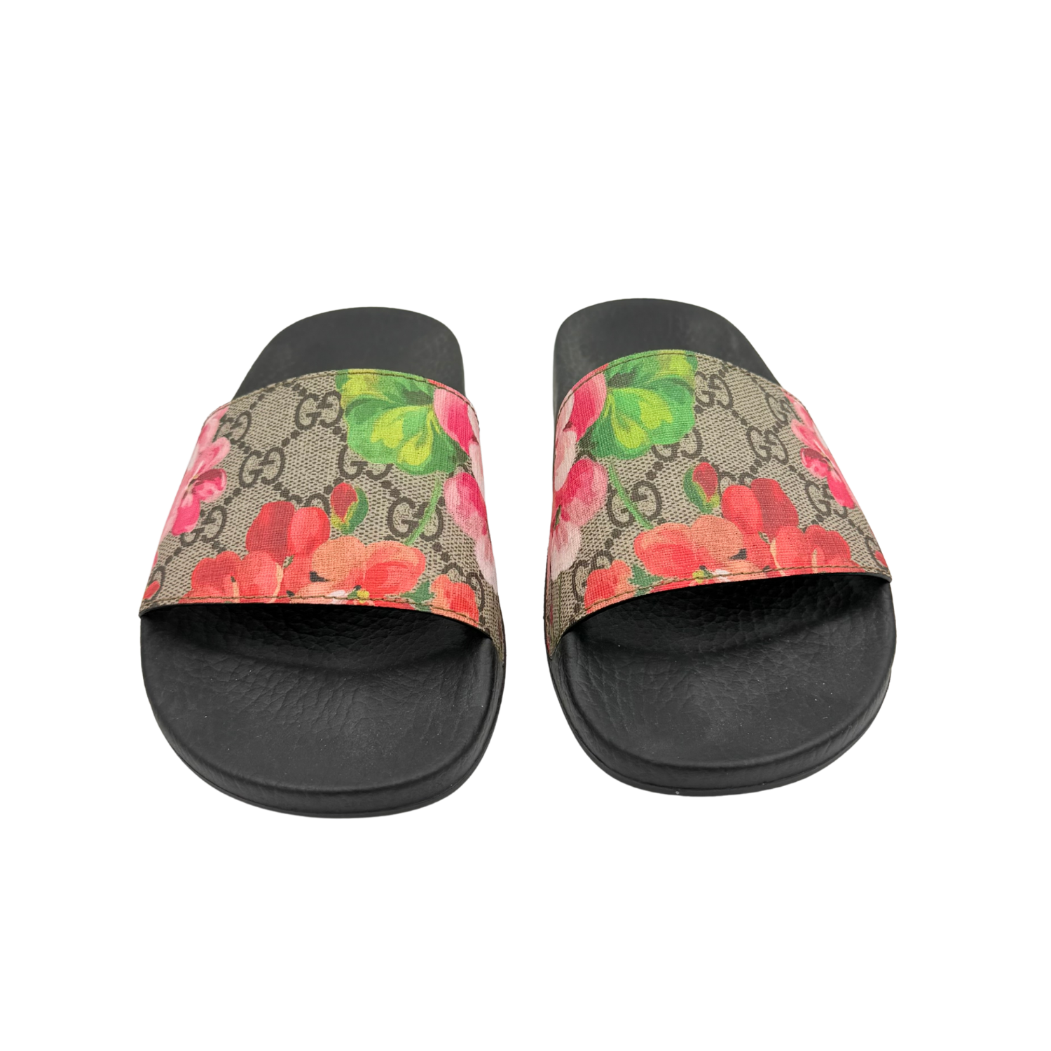 Gucci GG Supreme GG Supreme Monogram Blooms Slide Sandals Size 35