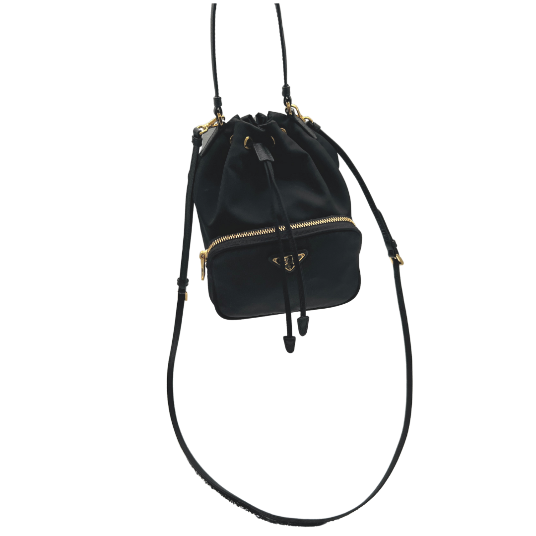 Prada Black Duet Re-Nylon Bucket Bag