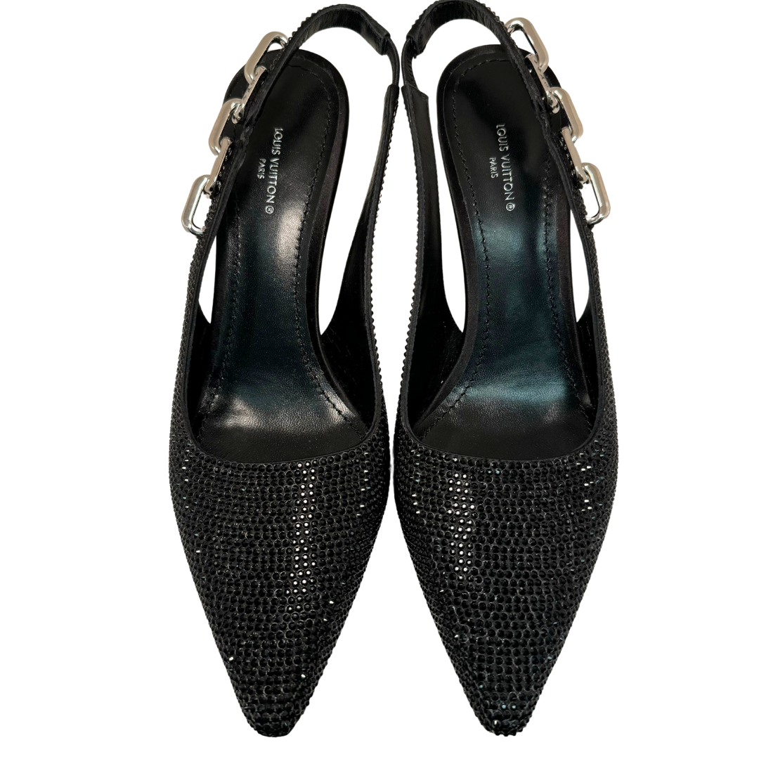 Louis Vuitton Slingback Heels Black